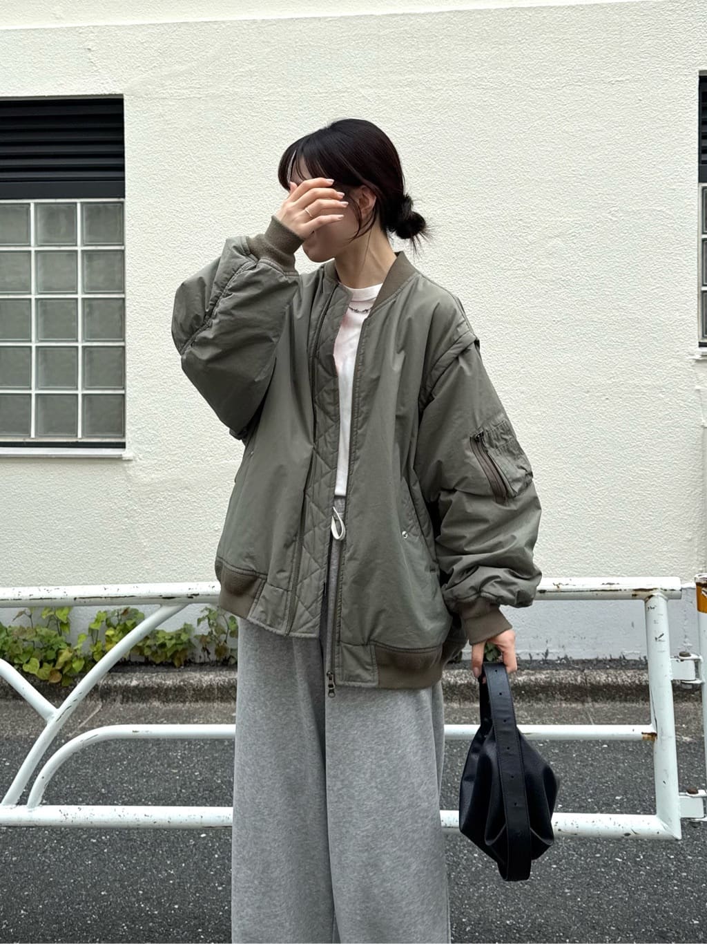 ユニセックス】2WAYボリュームスリーブMA‐1を使った人気ファッション 