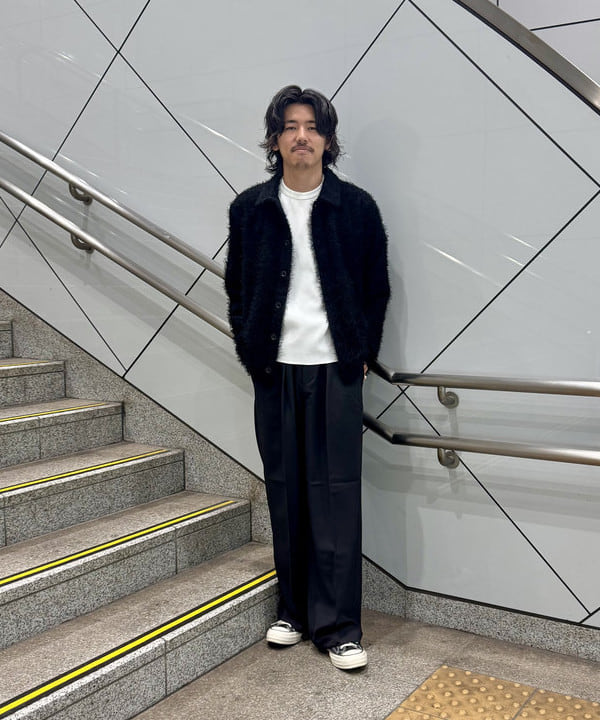 BEAMS MENのリラックスフィット フリンジ シャツを使った