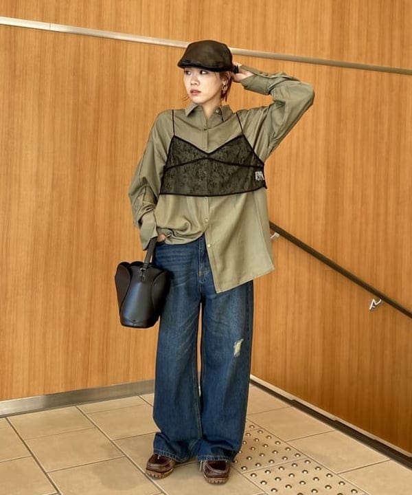 BEAMS HEARTのダメージ ストレート デニムを使ったコーディネートを紹介します。｜Rakuten Fashion(楽天ファッション／旧楽天ブランドアベニュー)6288013