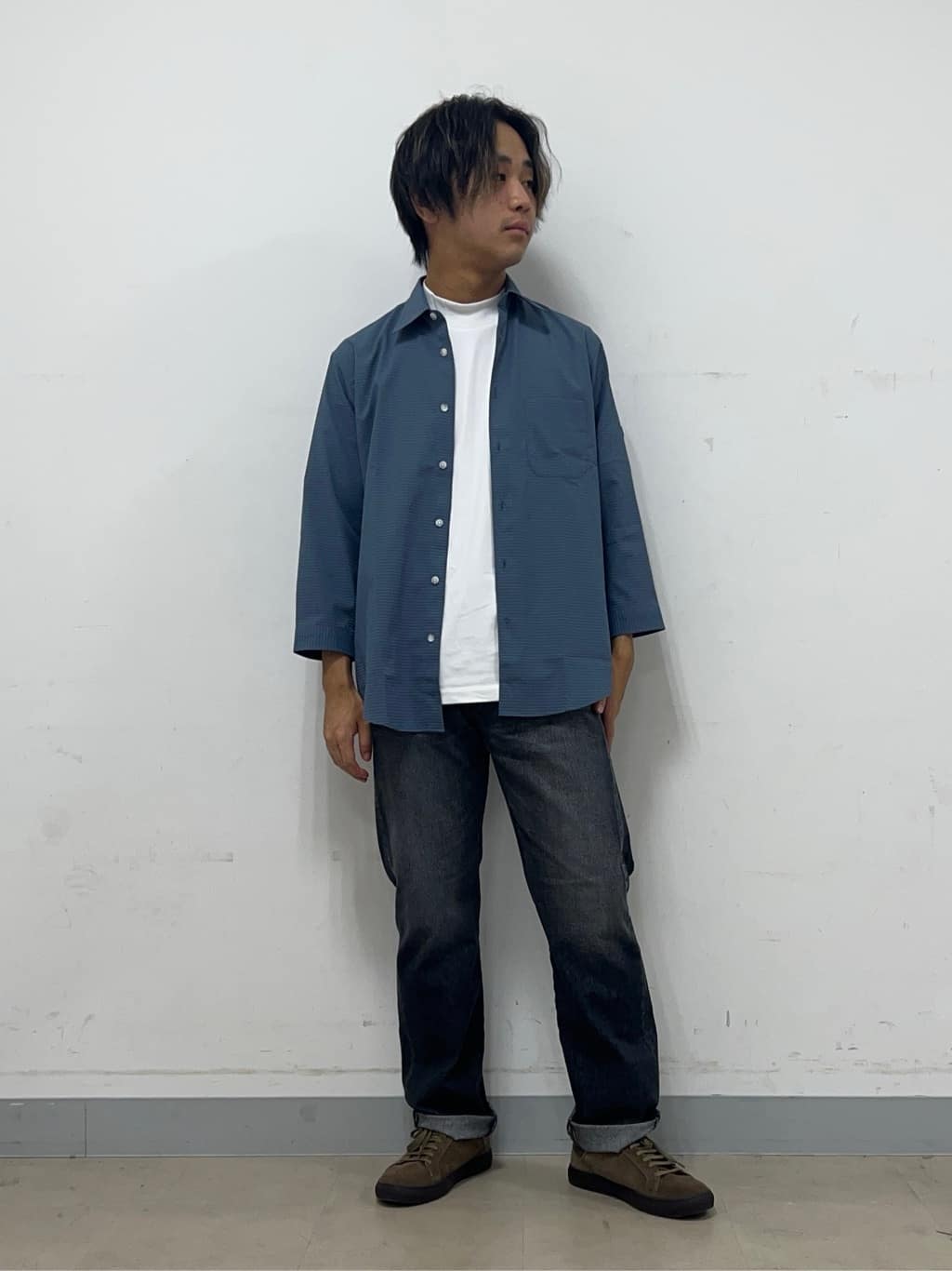 TAKEO KIKUCHIの【COOL CITY WEAR】DotAir(R)サッカー シャツを使ったコーディネートを紹介します。｜Rakuten Fashion(楽天ファッション／旧楽天ブランドアベニュー)6290853