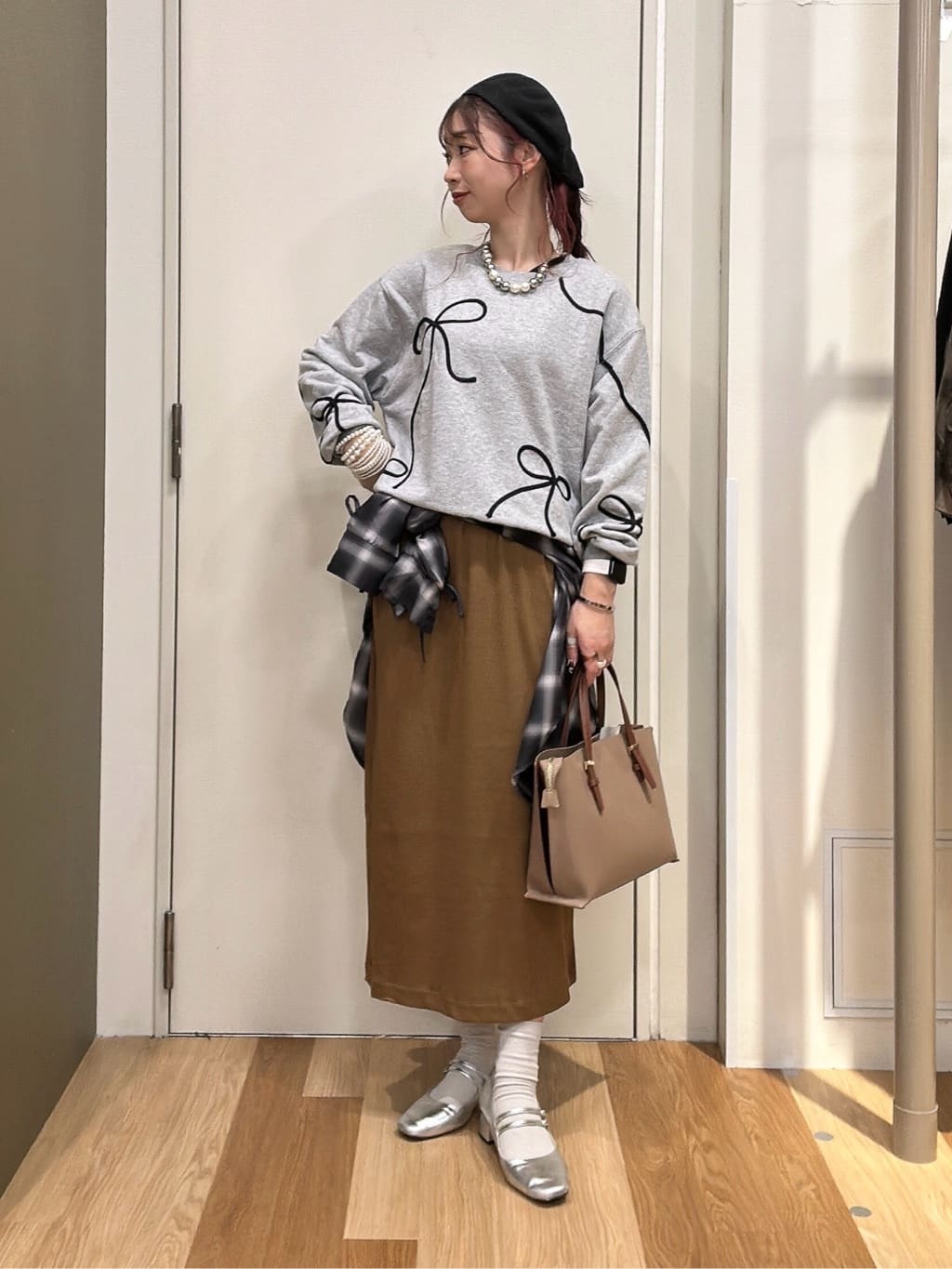 Green Parksの針抜きリブナロースカートを使ったコーディネートを紹介します。｜Rakuten Fashion(楽天ファッション／旧楽天ブランドアベニュー)6291492