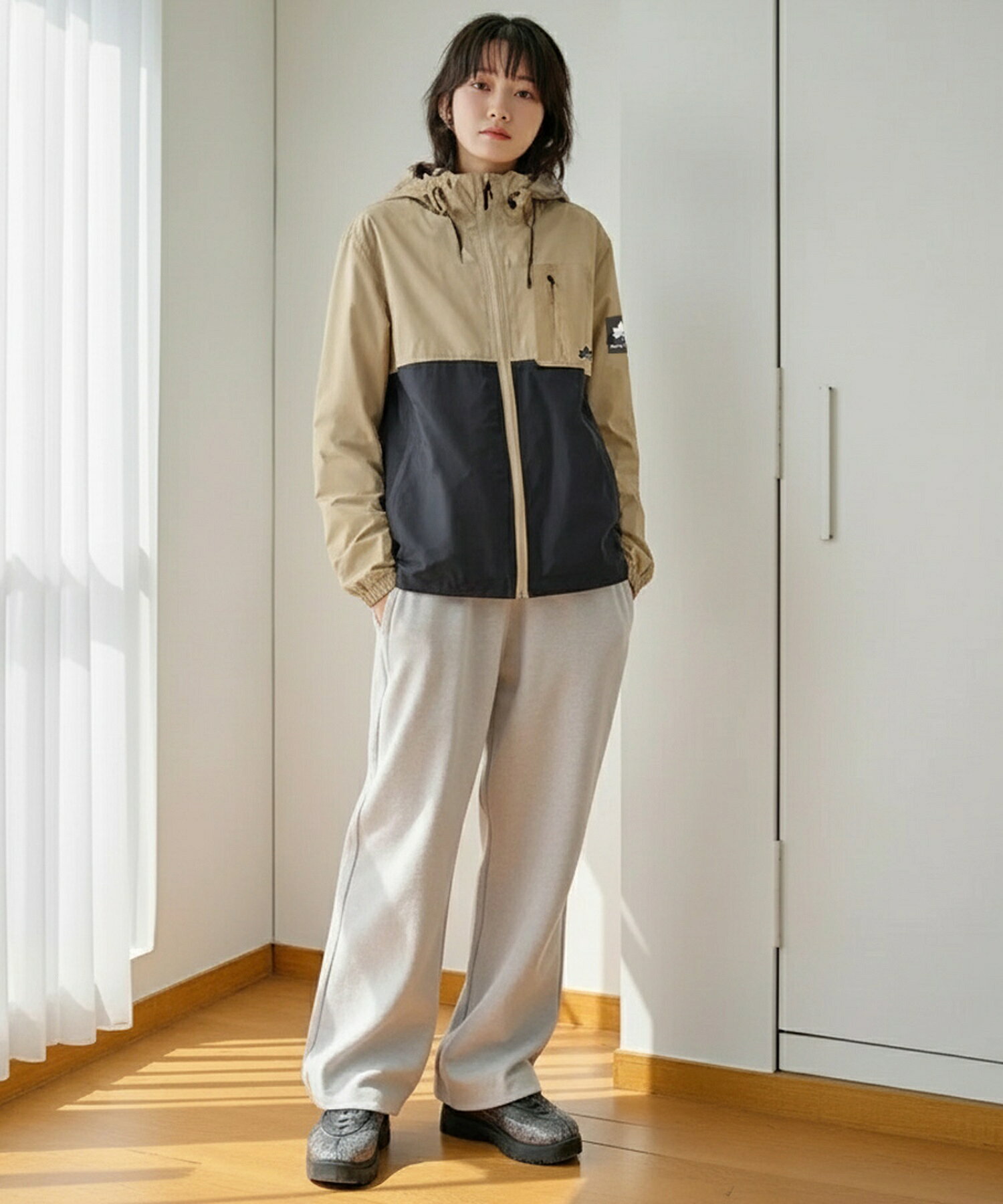 LazarのLOGOS ロゴス マウンテンパーカー メンズ 裏フリース ナイロン 