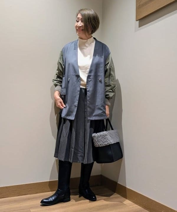 BEAMS HEARTのMA-1 ドッキング ジャケット 25AW 秋 ライトアウター レディースを使ったコーディネートを紹介します。｜Rakuten Fashion(楽天ファッション／旧楽天ブランドアベニュー)6293433