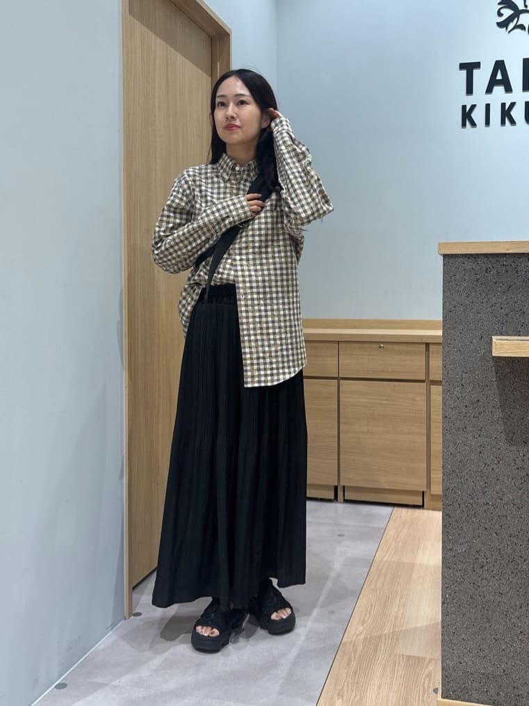 TAKEO KIKUCHIのチェックボーラーガーゼシャツを使ったコーディネートを紹介します。｜Rakuten Fashion(楽天ファッション／旧楽天ブランドアベニュー)6293812