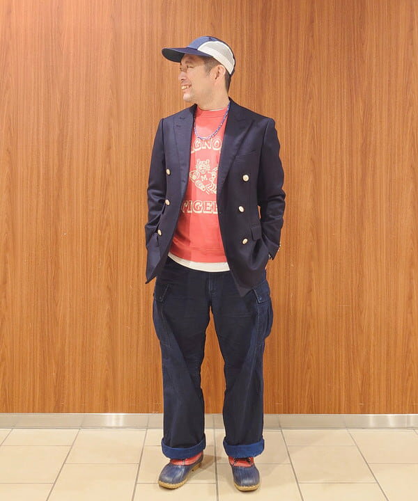 BEAMS HEARTの6ボタン ダブルブレステッド ブレザー ジャケットを使ったコーディネートを紹介します。｜Rakuten Fashion(楽天ファッション／旧楽天ブランドアベニュー)6294514