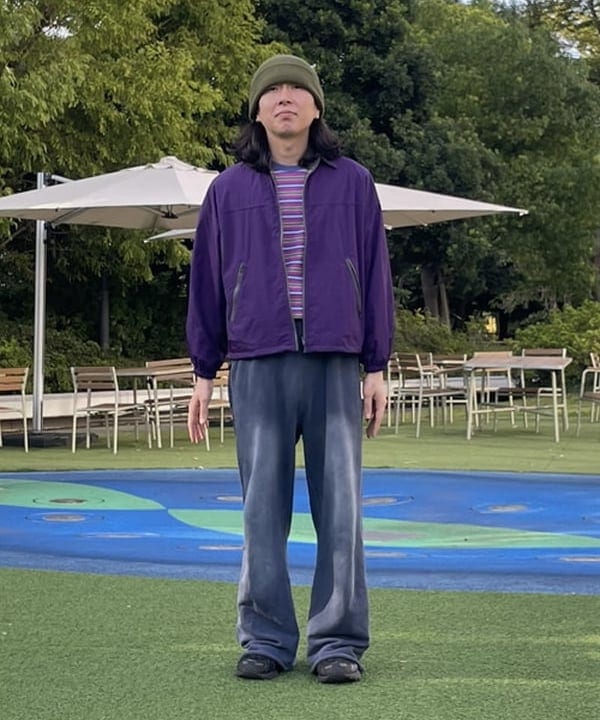 BEAMS MENのGMS ワイドストレート  コットンウラケ パンツを使ったコーディネートを紹介します。｜Rakuten Fashion(楽天ファッション／旧楽天ブランドアベニュー)6294519