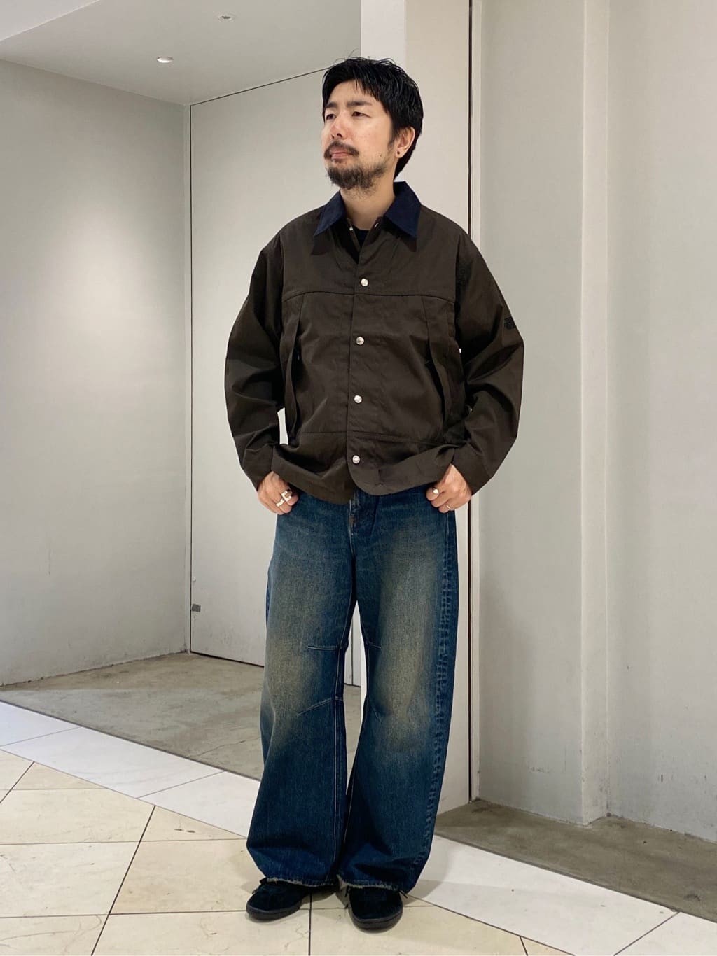 65/35 スエードライク カラー ジャケット DK.BROWN L UNITED ARROWS LTD. OUTLET | <THE NORTH FACE PURPLE LABEL * monkey