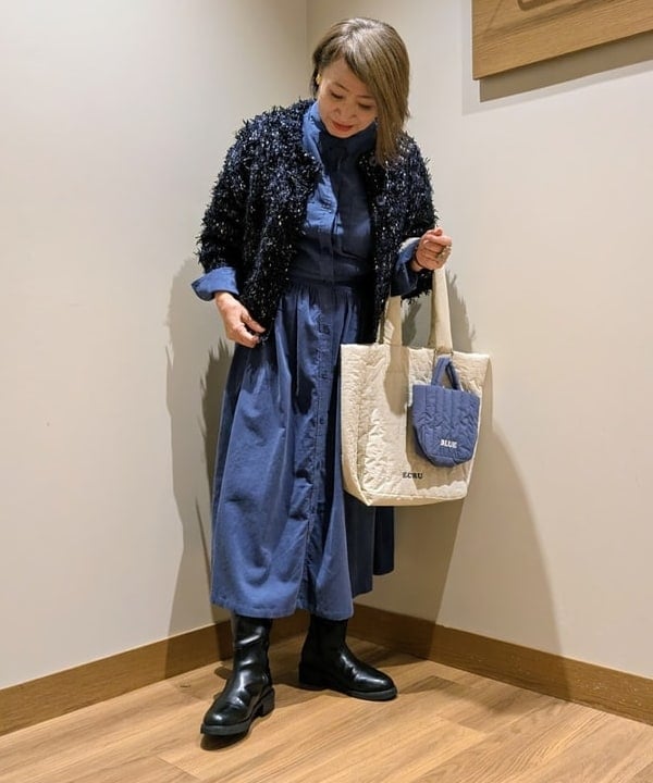 BEAMS HEARTのフィット & フレア 細 コーデュロイ ワンピースを使ったコーディネートを紹介します。｜Rakuten Fashion(楽天ファッション／旧楽天ブランドアベニュー)6301067