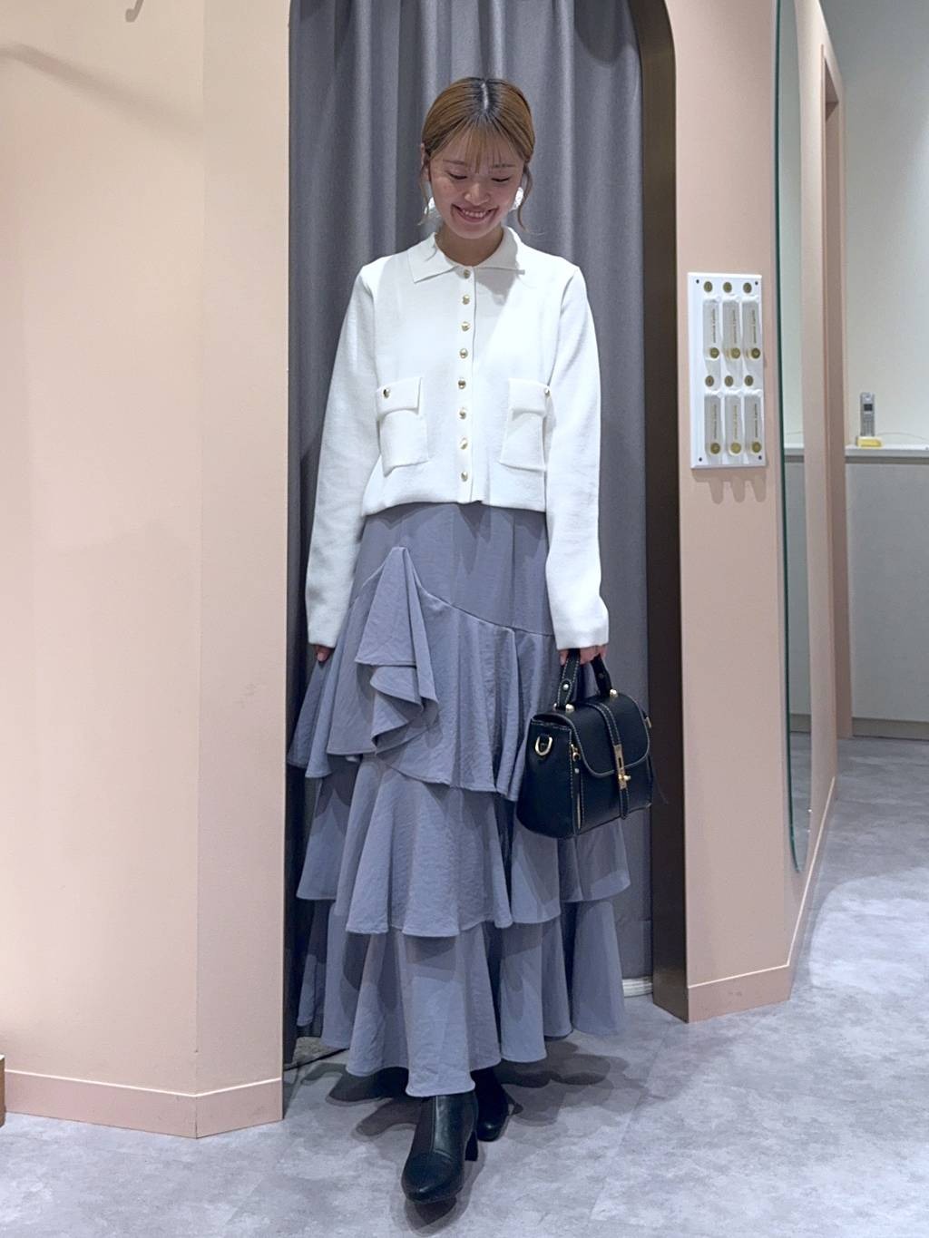 mysty womanのポケツキニットポロカーディガンを使ったコーディネートを紹介します。｜Rakuten Fashion(楽天ファッション／旧楽天ブランドアベニュー)6301024