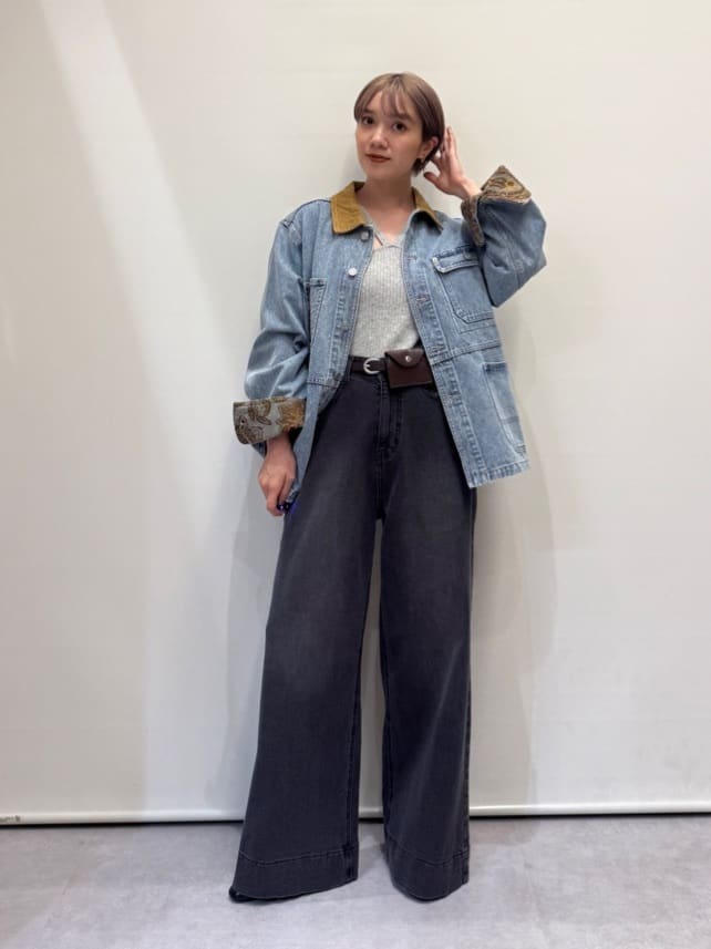 Vinのワークポケットデニムジャケットを使ったコーディネートを紹介します。｜Rakuten Fashion(楽天ファッション／旧楽天ブランドアベニュー)6301259