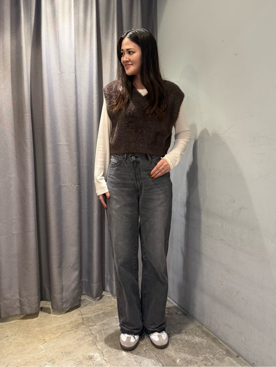 AMERICAN HOLICのシアーリブプルオーバーを使ったコーディネートを紹介します。｜Rakuten Fashion(楽天ファッション／旧楽天ブランドアベニュー)6301807