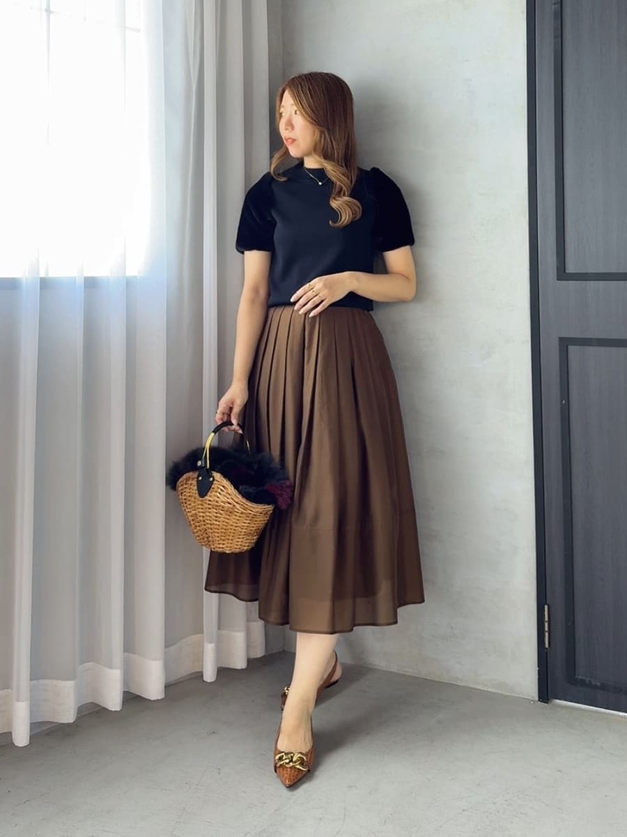 Viaggio Bluのファースリーブハイネックニット≪手洗い可能≫を使ったコーディネートを紹介します。｜Rakuten Fashion(楽天ファッション／旧楽天ブランドアベニュー)6303666