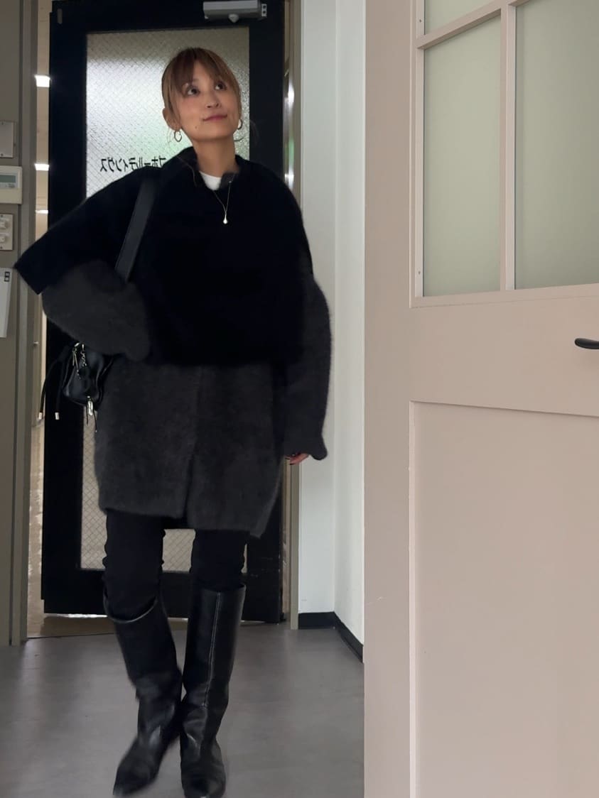 BEARDSLEY | ファーニットポンチョ | Rakuten Fashion(楽天
