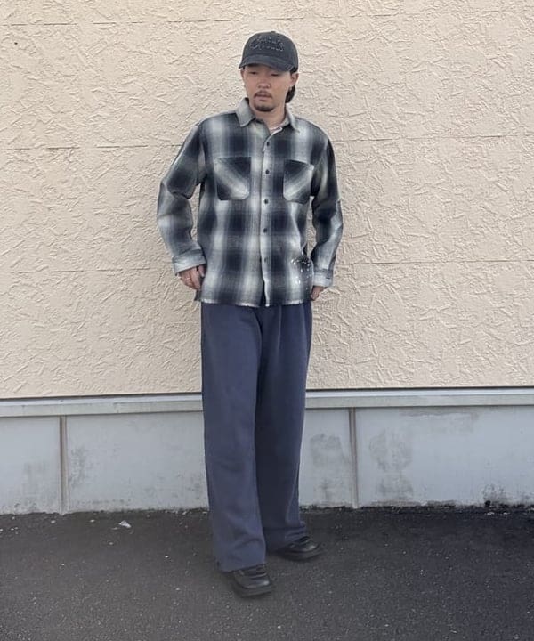 BEAMS HEARTのドリップ フェード ネルシャツを使ったコーディネートを紹介します。｜Rakuten Fashion(楽天ファッション／旧楽天ブランドアベニュー)6305085