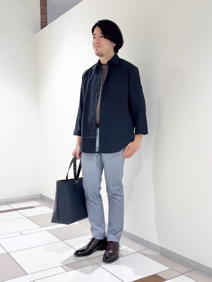 TAKEO KIKUCHIの【COOL CITY WEAR】DotAir(R)サッカー シャツを使ったコーディネートを紹介します。｜Rakuten Fashion(楽天ファッション／旧楽天ブランドアベニュー)6305162