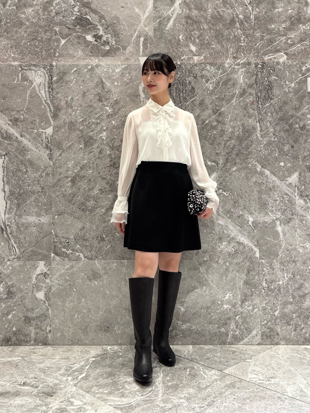 allurevilleの◇ バックジップロングブーツを使ったコーディネートを紹介します。｜Rakuten Fashion(楽天ファッション／旧楽天ブランドアベニュー)6309566