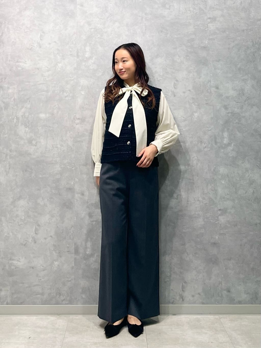 UNITED ARROWS green label relaxingのミックスツイードライク ニット
