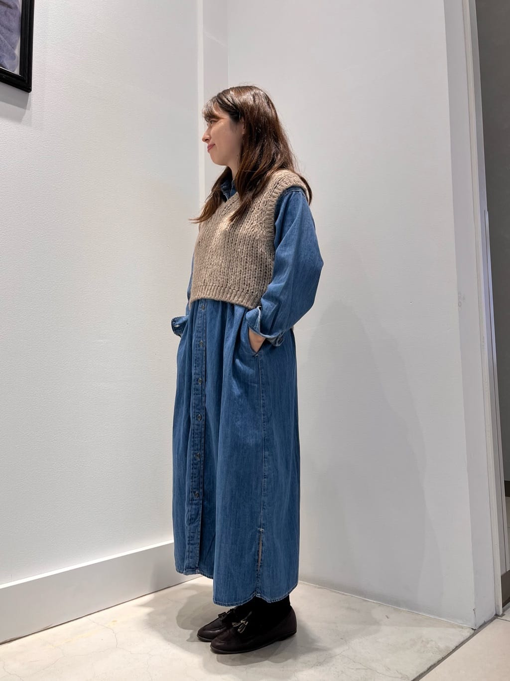 AMERICAN HOLICの【選べる丈】甘編みニットベストを使ったコーディネートを紹介します。｜Rakuten Fashion(楽天ファッション／旧楽天ブランドアベニュー)6312072