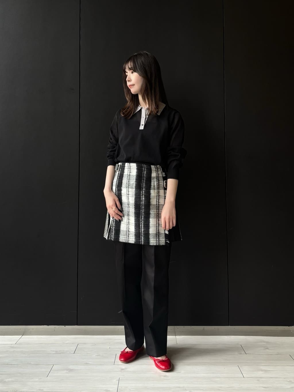 ＜Steven Alan＞リンガー ポロニット MD.GRAY／FREE UNITED ARROWS LTD. OUTLET | <Steven Alan>リンガー ポロニット