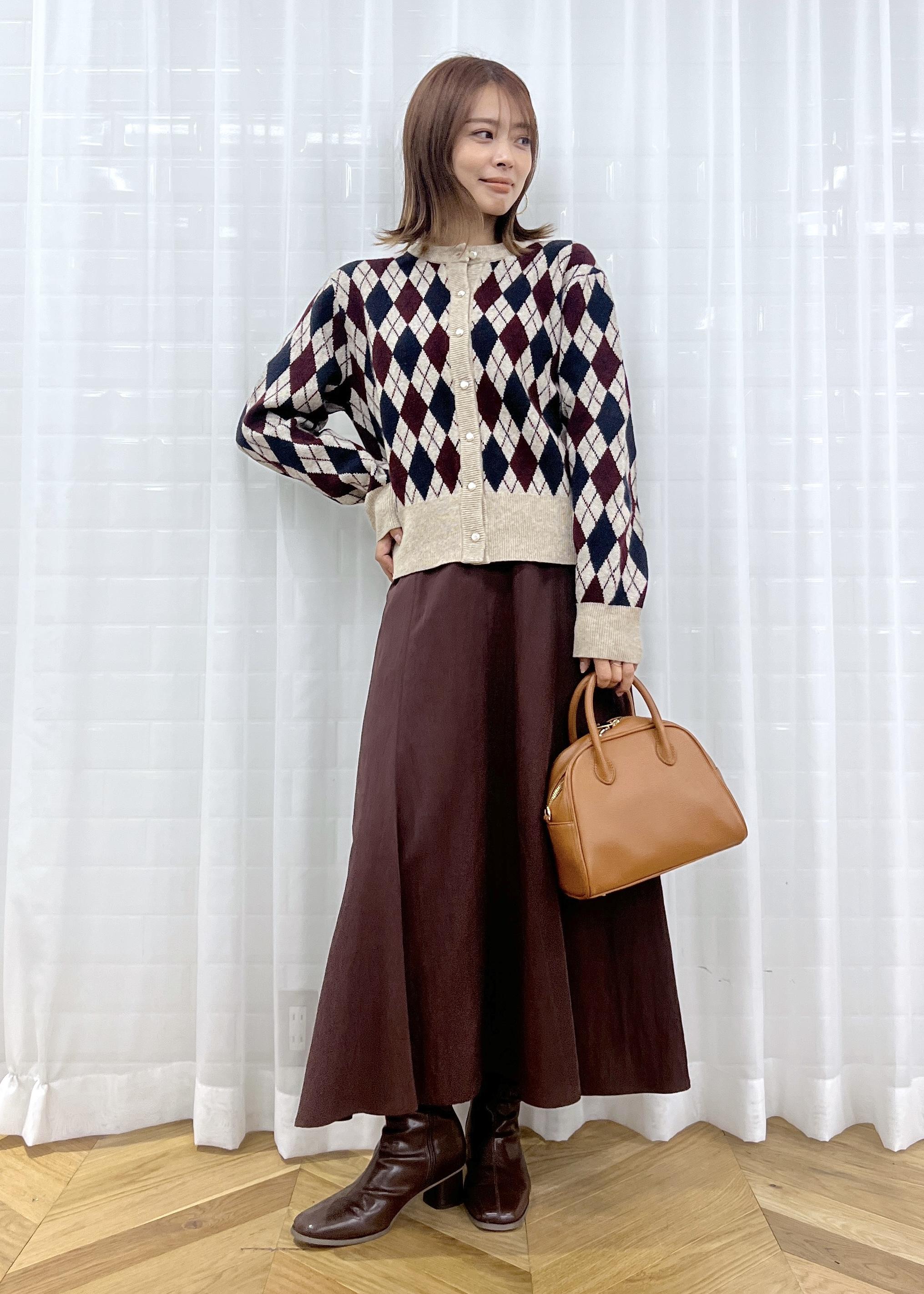 ROPE' PICNICのアーガイル柄アソートカーディガンを使ったコーディネートを紹介します。｜Rakuten Fashion(楽天ファッション／旧楽天ブランドアベニュー)6339416