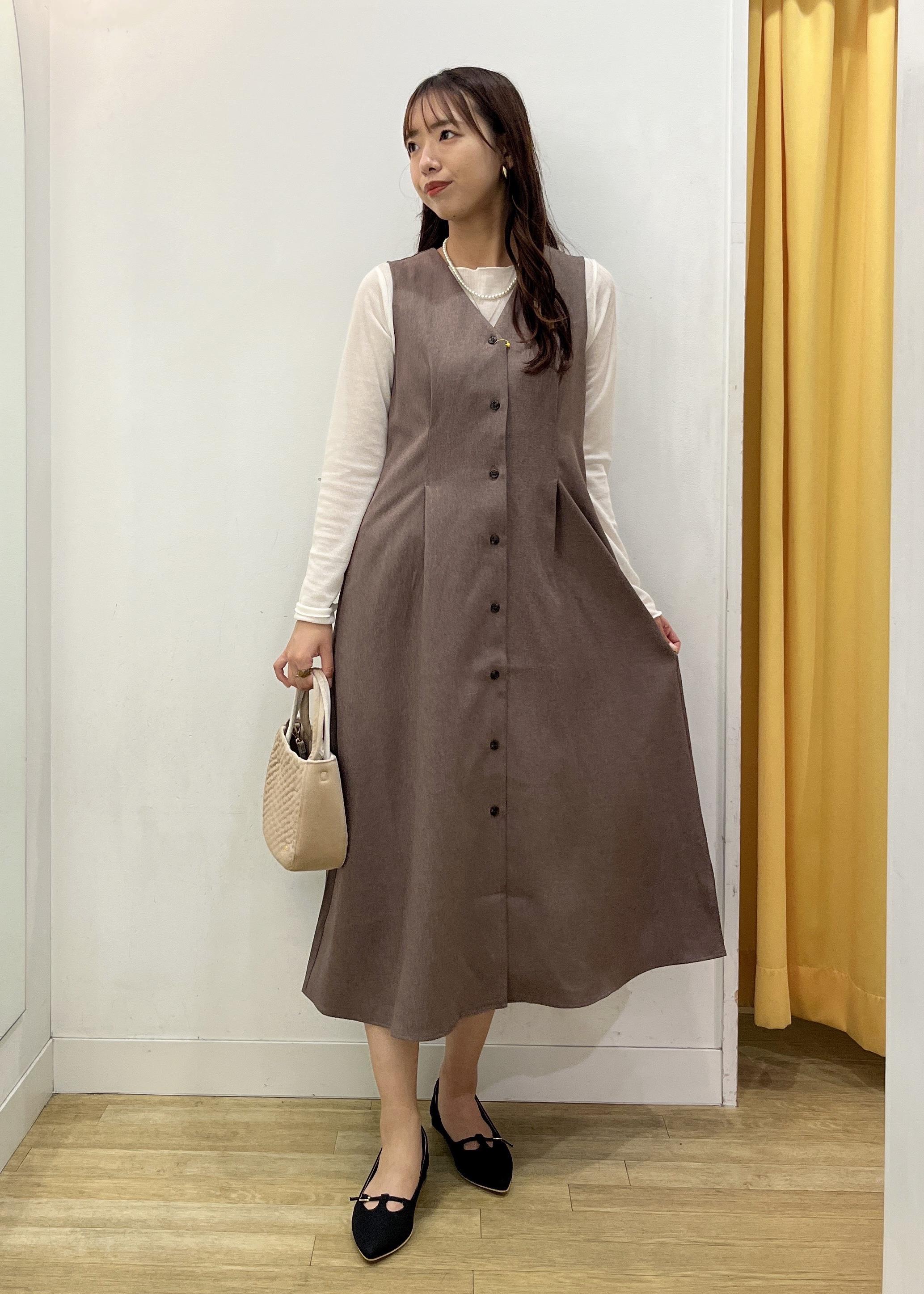 ROPE' PICNICのレディハンサムシリーズ ウールライクウエストタックジャンパースカート/セットアップ対応を使ったコーディネートを紹介します。｜Rakuten Fashion(楽天ファッション／旧楽天ブランドアベニュー)6339454