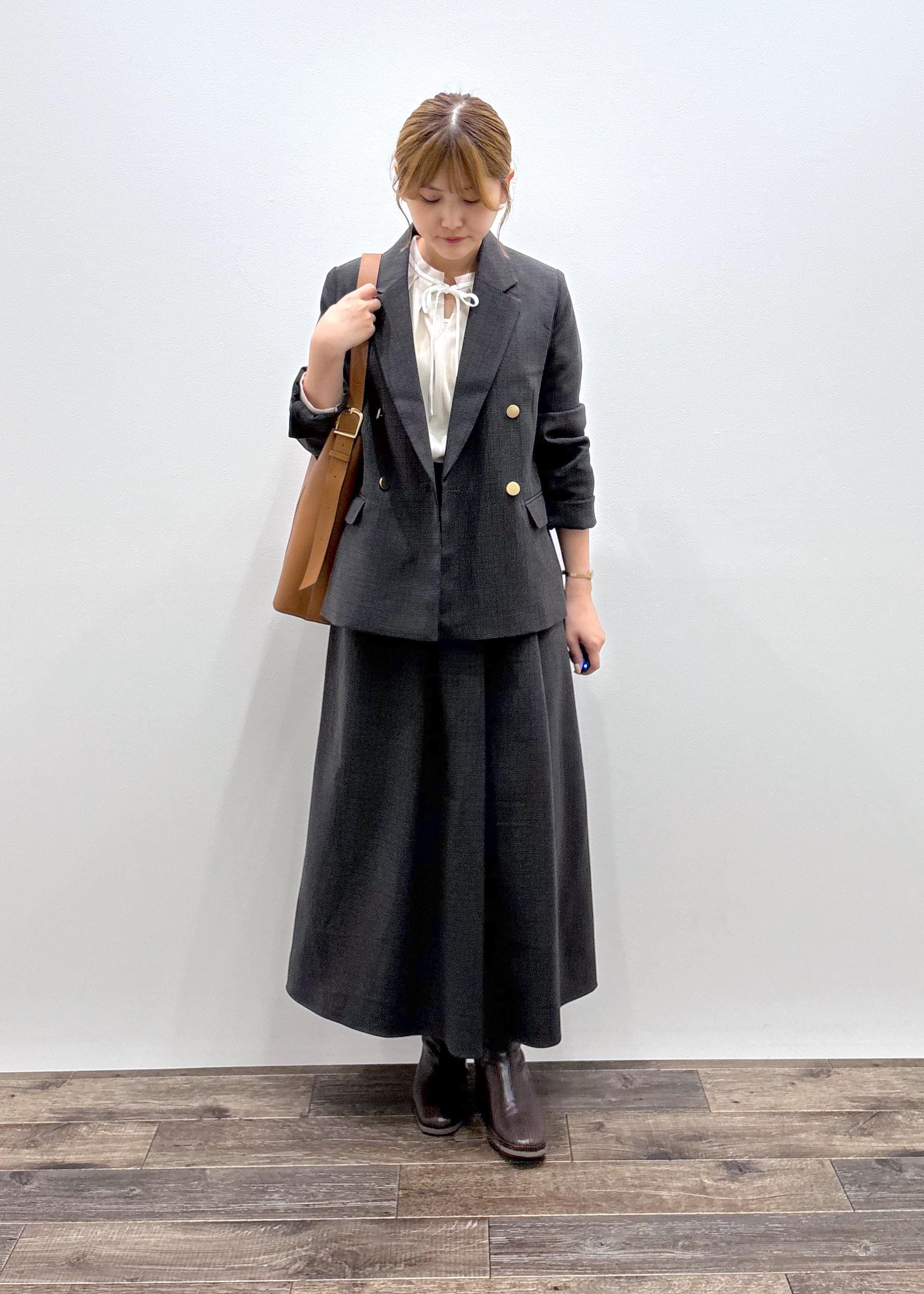 ROPE' PICNICのレディハンサムシリーズ ウールライク金ボタンジャケット(半裏地)/セットアップ・通勤対応を使ったコーディネートを紹介します。｜Rakuten Fashion(楽天ファッション／旧楽天ブランドアベニュー)6339434