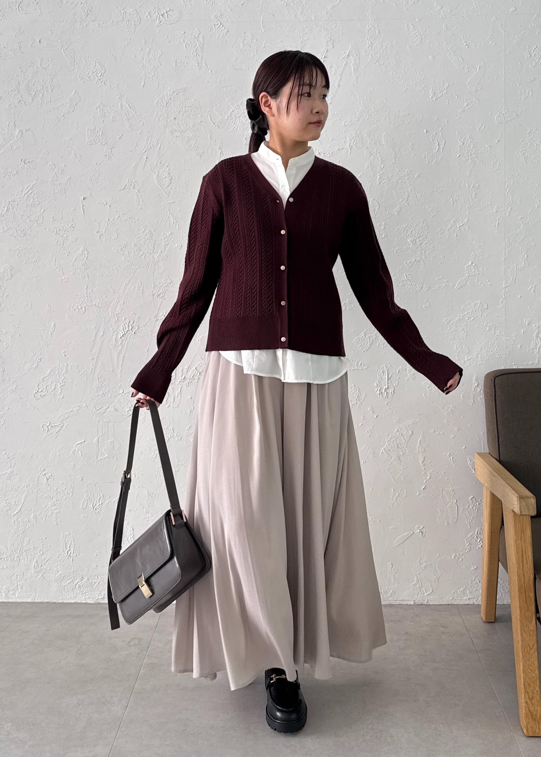 ROPE' PICNICの【アンチピリング・洗濯機OK】ミニケーブルカーディガンを使ったコーディネートを紹介します。｜Rakuten Fashion(楽天ファッション／旧楽天ブランドアベニュー)6339501