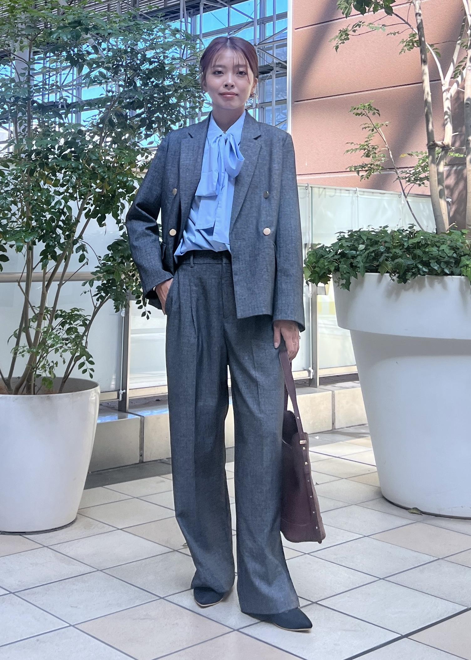 ROPE' PICNICのレディハンサムシリーズ ウールライク金ボタンジャケット(半裏地)/セットアップ・通勤対応を使ったコーディネートを紹介します。｜Rakuten Fashion(楽天ファッション／旧楽天ブランドアベニュー)6339513