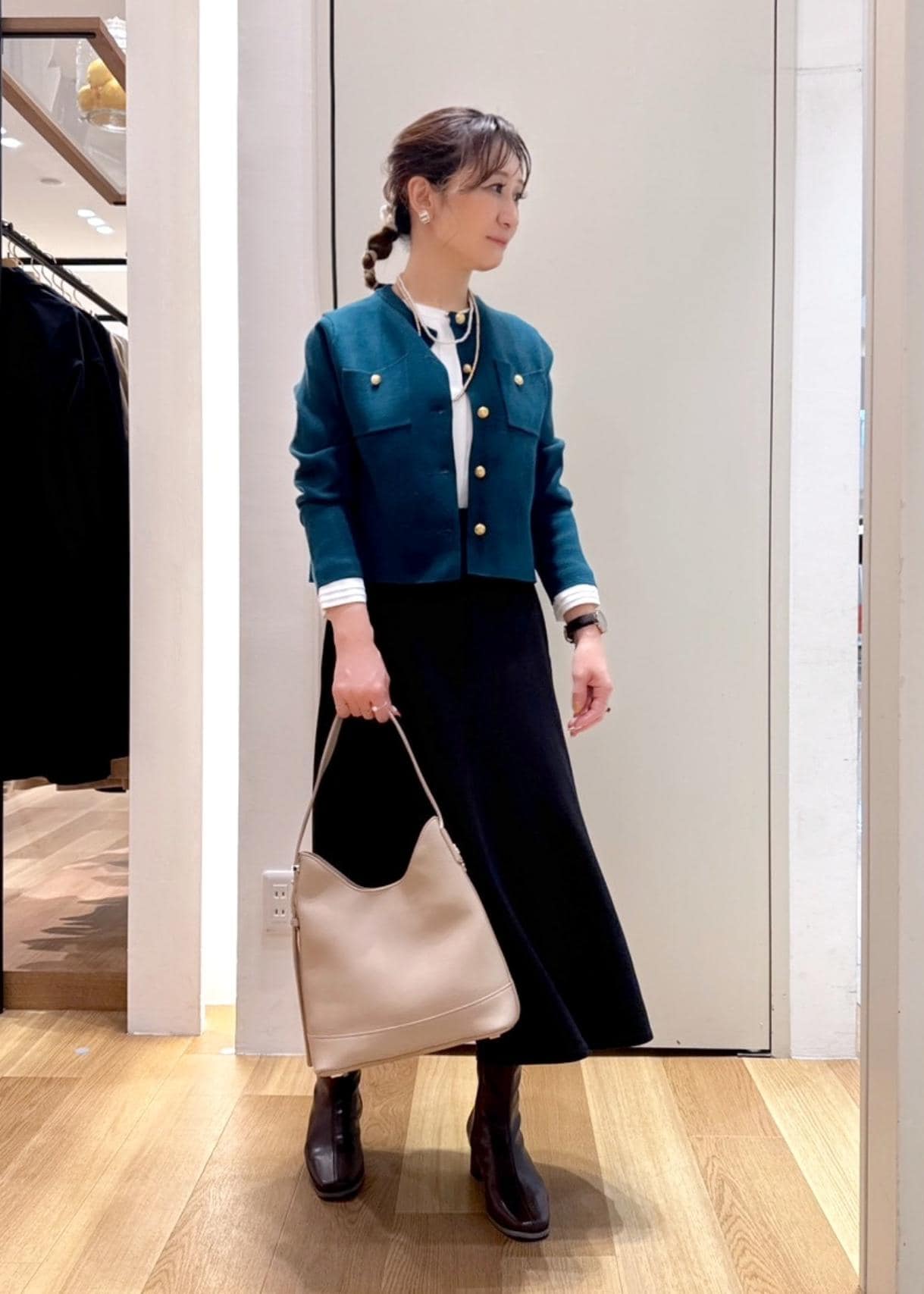 ROPE' PICNICの【洗濯機OK】ミラノリブニットカーディガンを使ったコーディネートを紹介します。｜Rakuten Fashion(楽天ファッション／旧楽天ブランドアベニュー)6339315