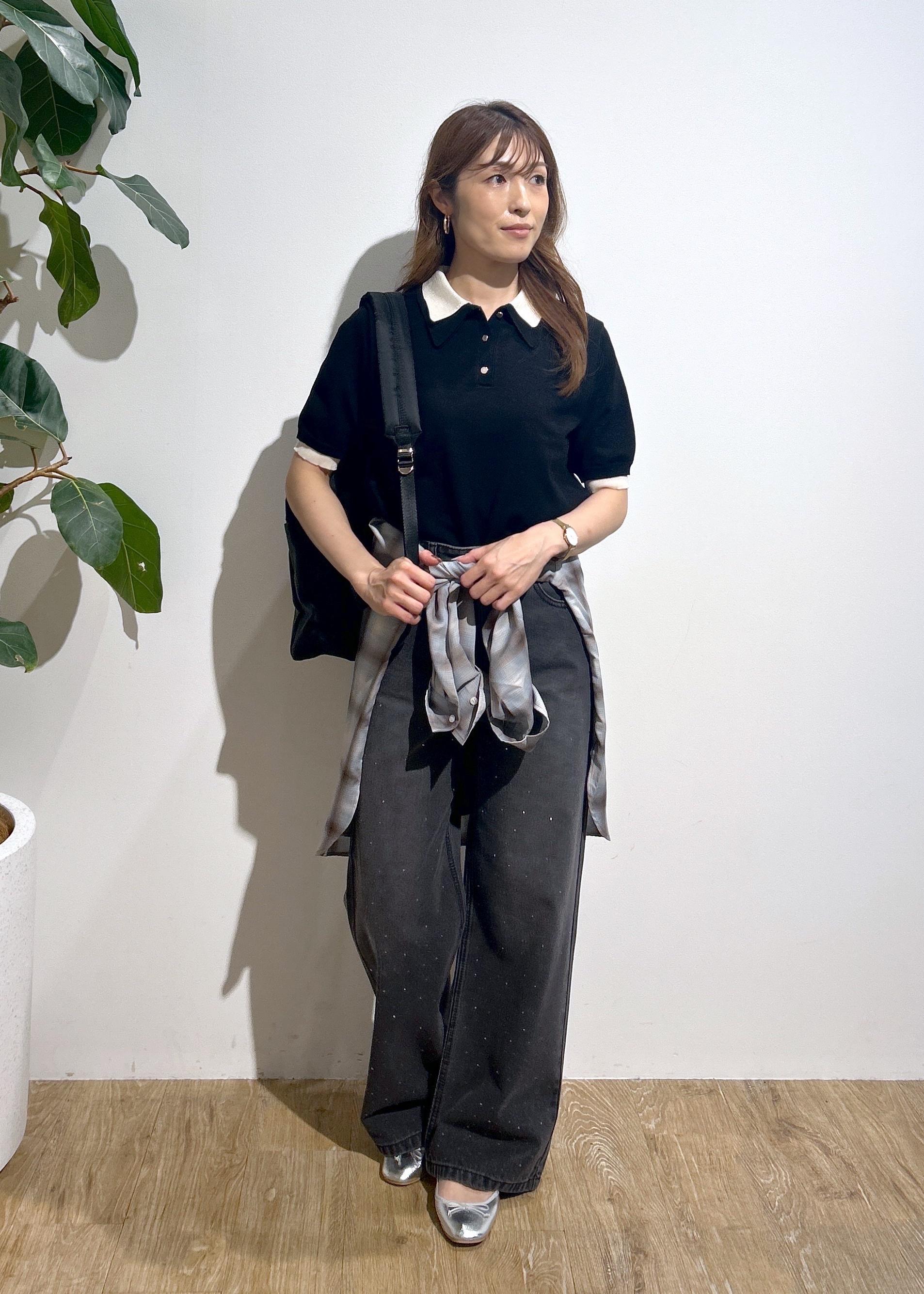 ROPE' PICNICの【新色追加】バイカラーレイヤード風ニットポロシャツを使ったコーディネートを紹介します。｜Rakuten Fashion(楽天ファッション／旧楽天ブランドアベニュー)6339570