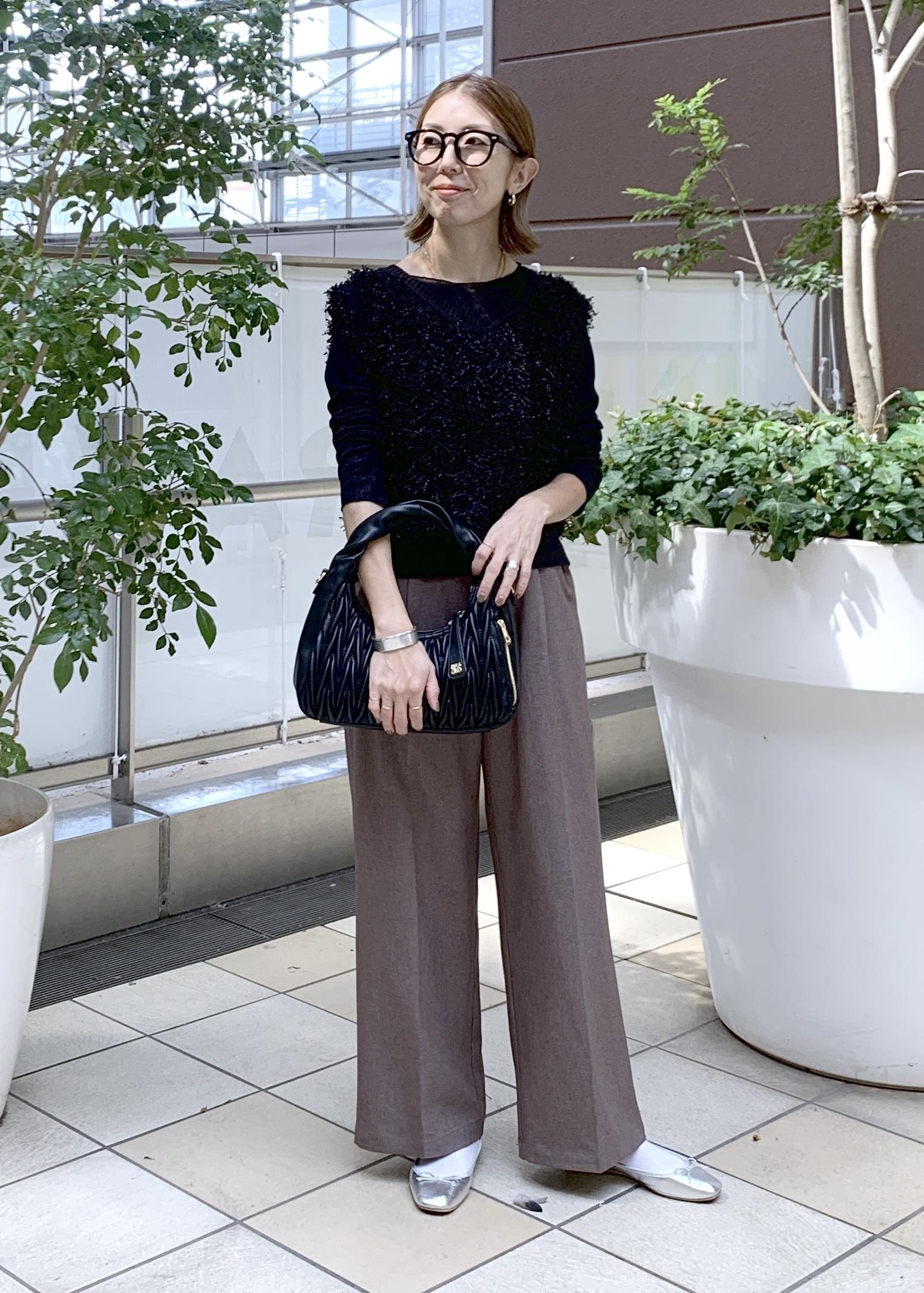 ROPE' PICNICのラメシアーリブカットソーを使ったコーディネートを紹介します。｜Rakuten Fashion(楽天ファッション／旧楽天ブランドアベニュー)6339573