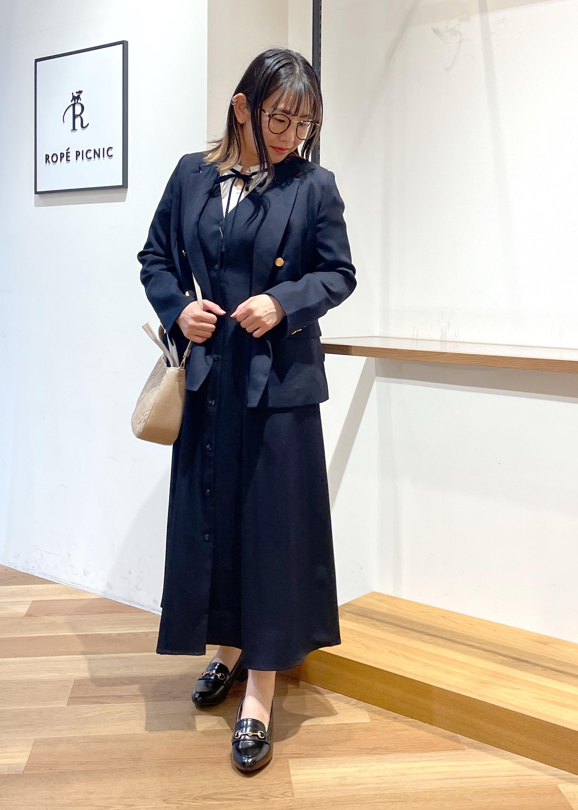 ROPE' PICNICのレディハンサムシリーズ ウールライク金ボタンジャケット(半裏地)/セットアップ・通勤対応を使ったコーディネートを紹介します。｜Rakuten Fashion(楽天ファッション／旧楽天ブランドアベニュー)6339321