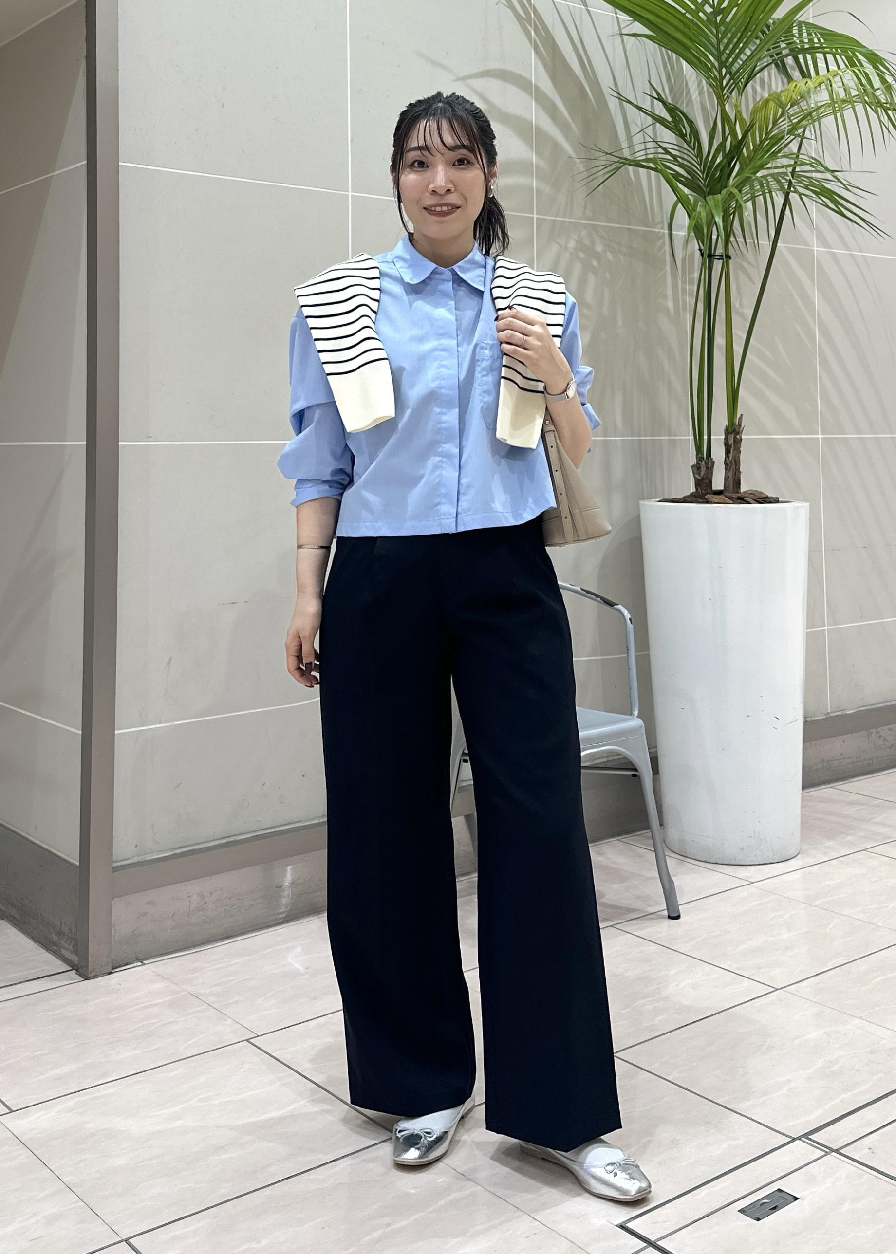 ROPE' PICNICのベーシッククロップドシャツ/イージーケアを使ったコーディネートを紹介します。｜Rakuten Fashion(楽天ファッション／旧楽天ブランドアベニュー)6339322