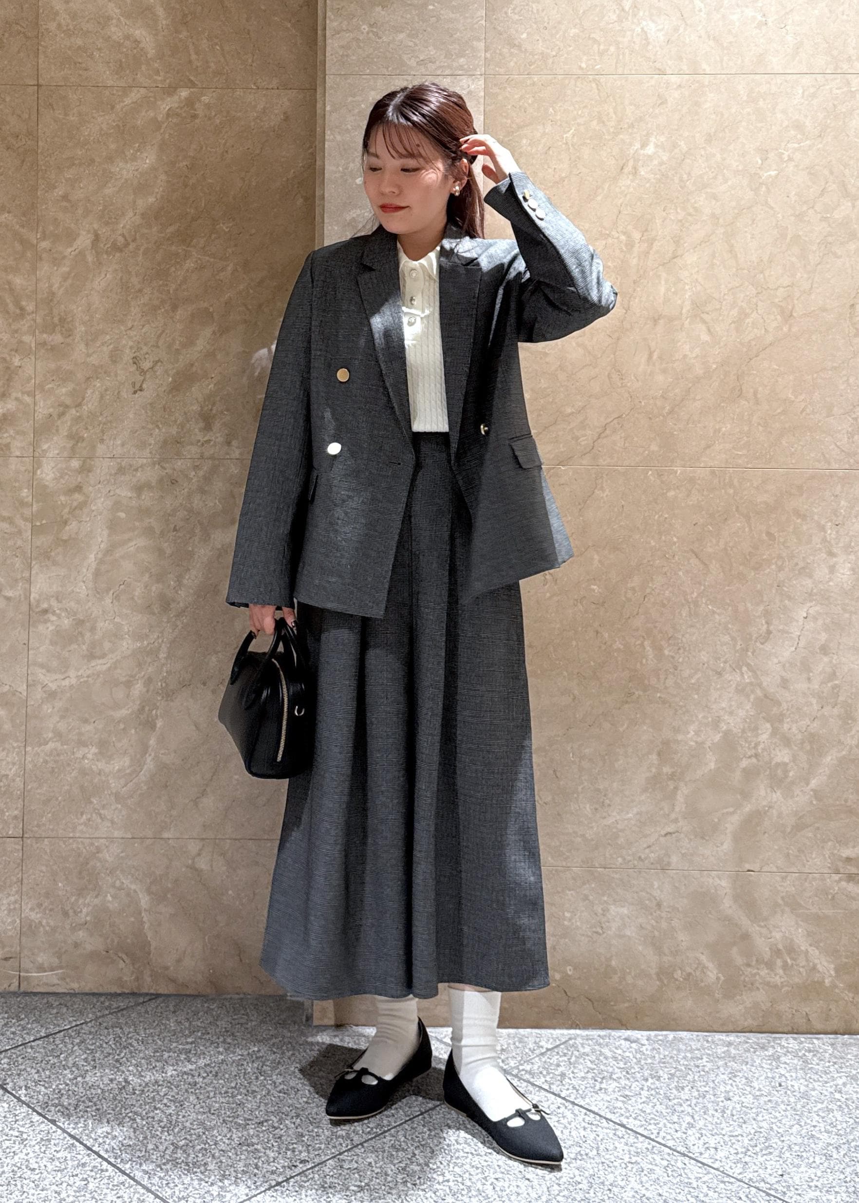 ROPE' PICNICのレディハンサムシリーズ ウールライク金ボタンジャケット(半裏地)/セットアップ・通勤対応を使ったコーディネートを紹介します。｜Rakuten Fashion(楽天ファッション／旧楽天ブランドアベニュー)6339332