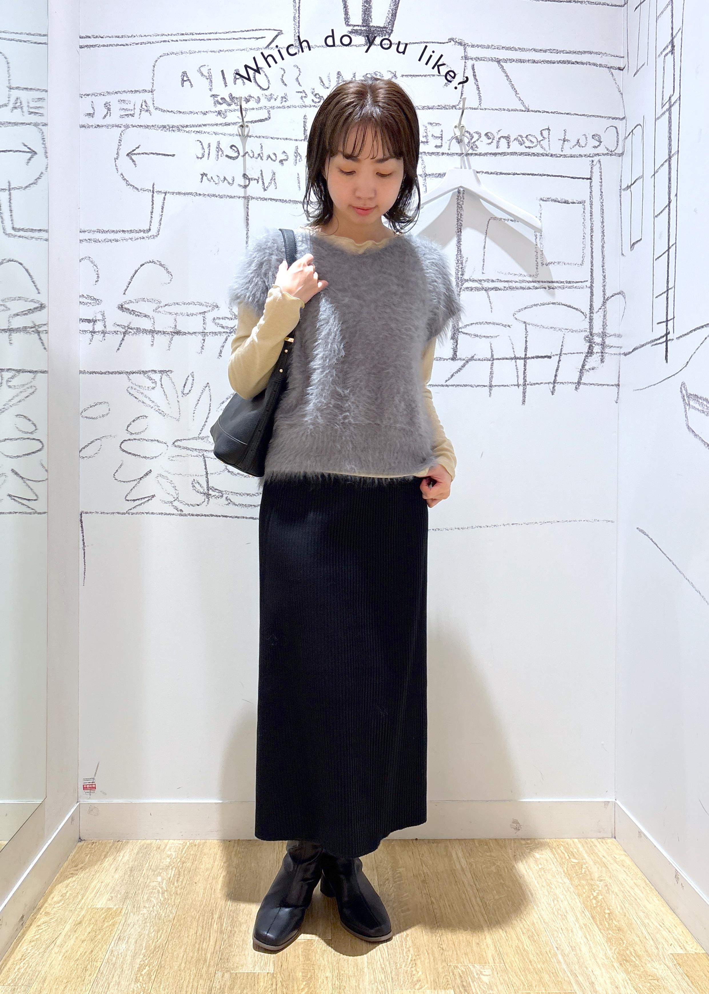 ROPE' PICNICのシャギーニットベストを使ったコーディネートを紹介します。｜Rakuten Fashion(楽天ファッション／旧楽天ブランドアベニュー)6339334