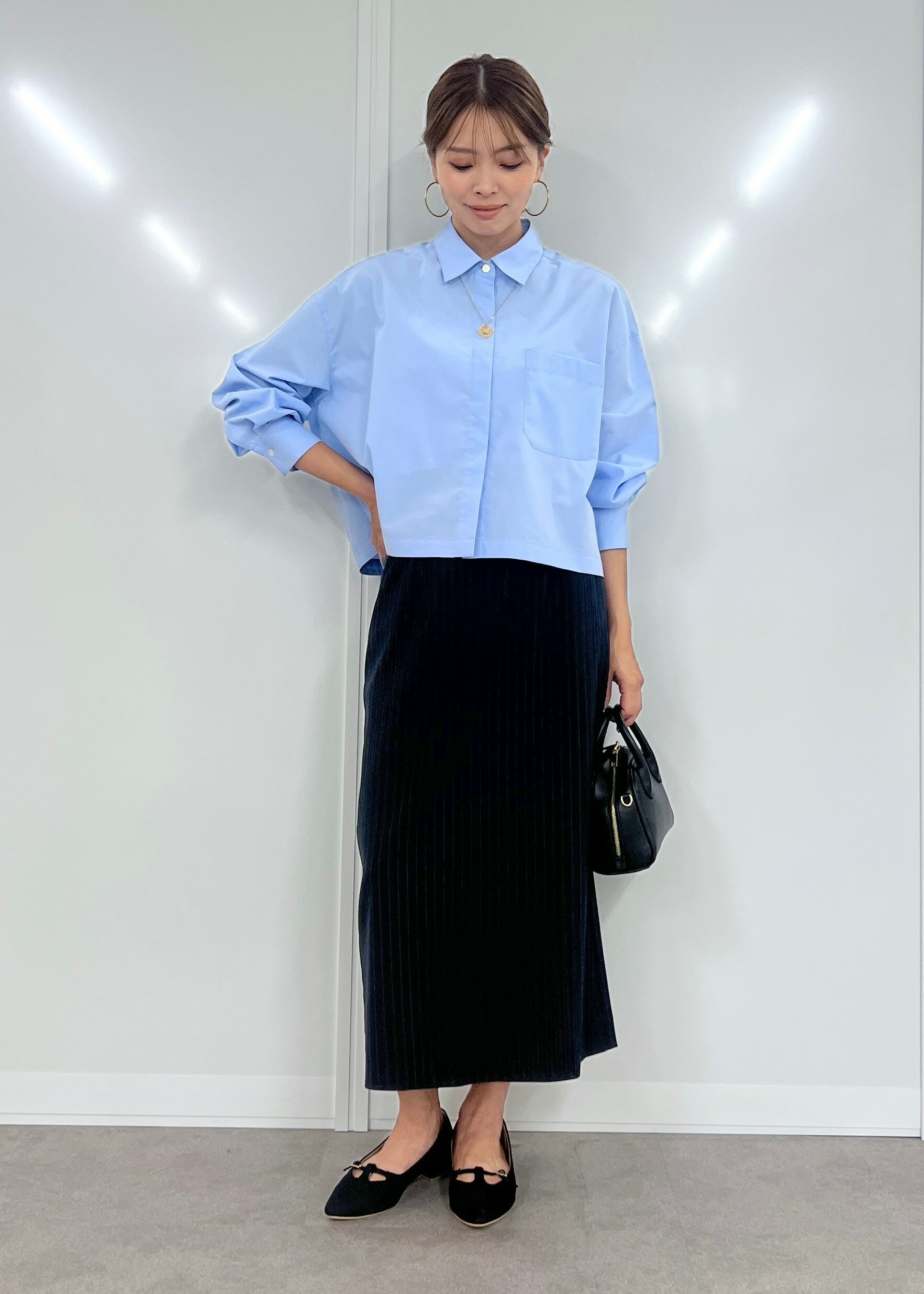 ROPE' PICNICのベーシッククロップドシャツ/イージーケアを使ったコーディネートを紹介します。｜Rakuten Fashion(楽天ファッション／旧楽天ブランドアベニュー)6339310