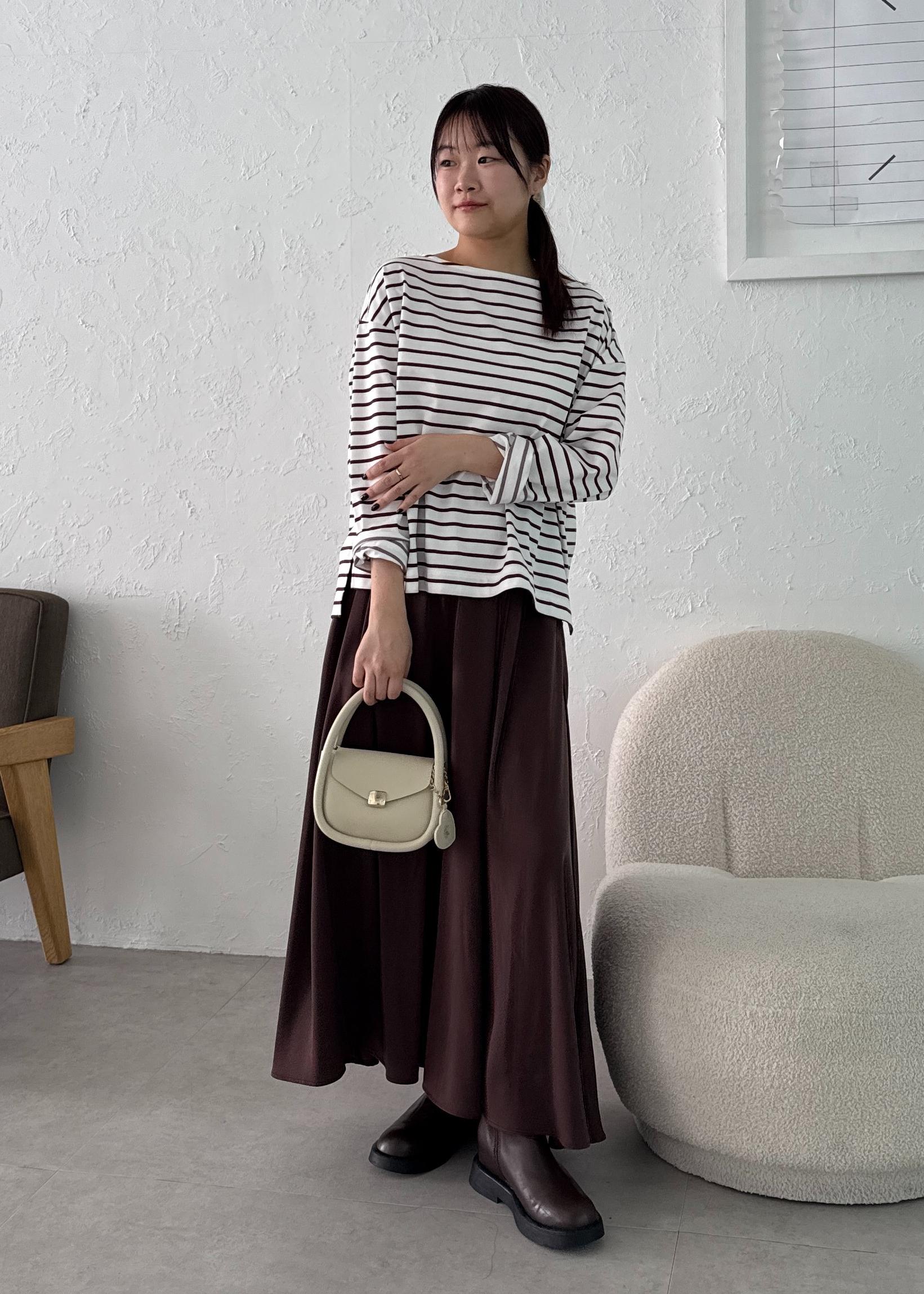 ROPE' PICNICのボックスシルエットボーダーカットソーを使ったコーディネートを紹介します。｜Rakuten Fashion(楽天ファッション／旧楽天ブランドアベニュー)6339365