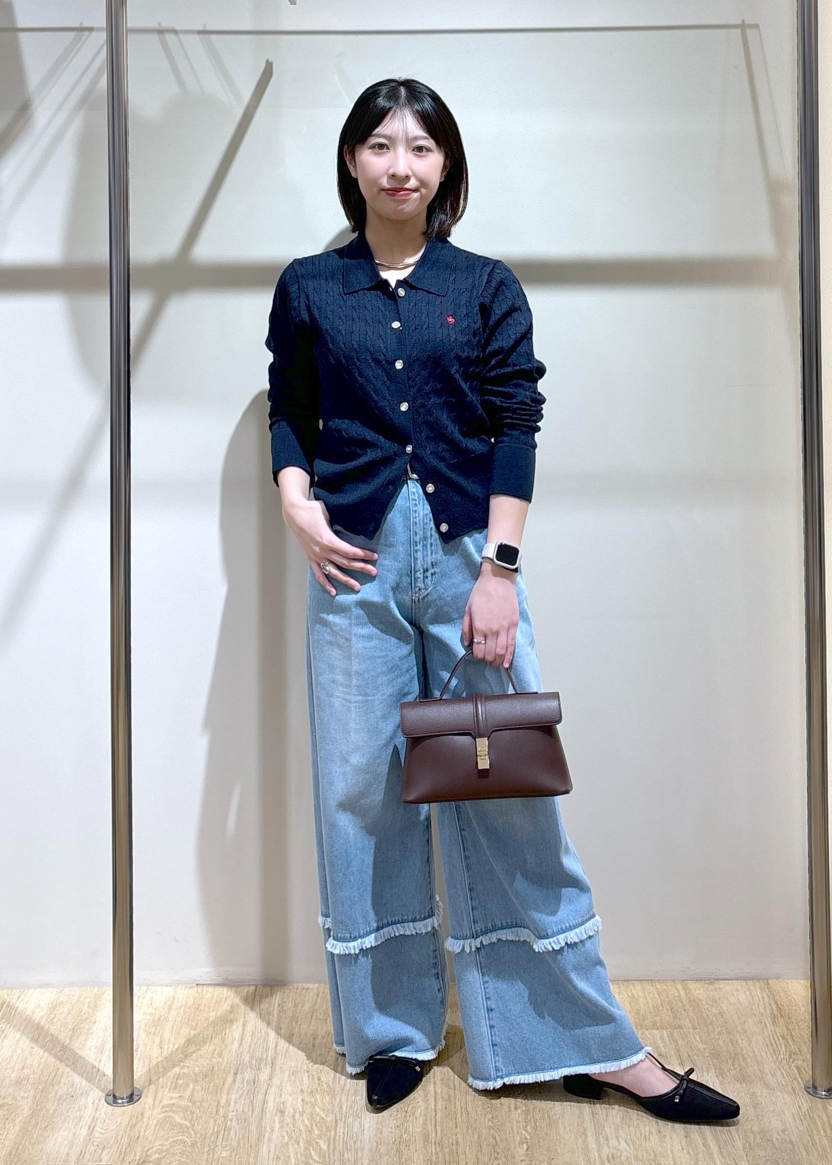 VIS | 【POLO BCS】VIS別注ミニケーブルポロ襟ニットカーディガン