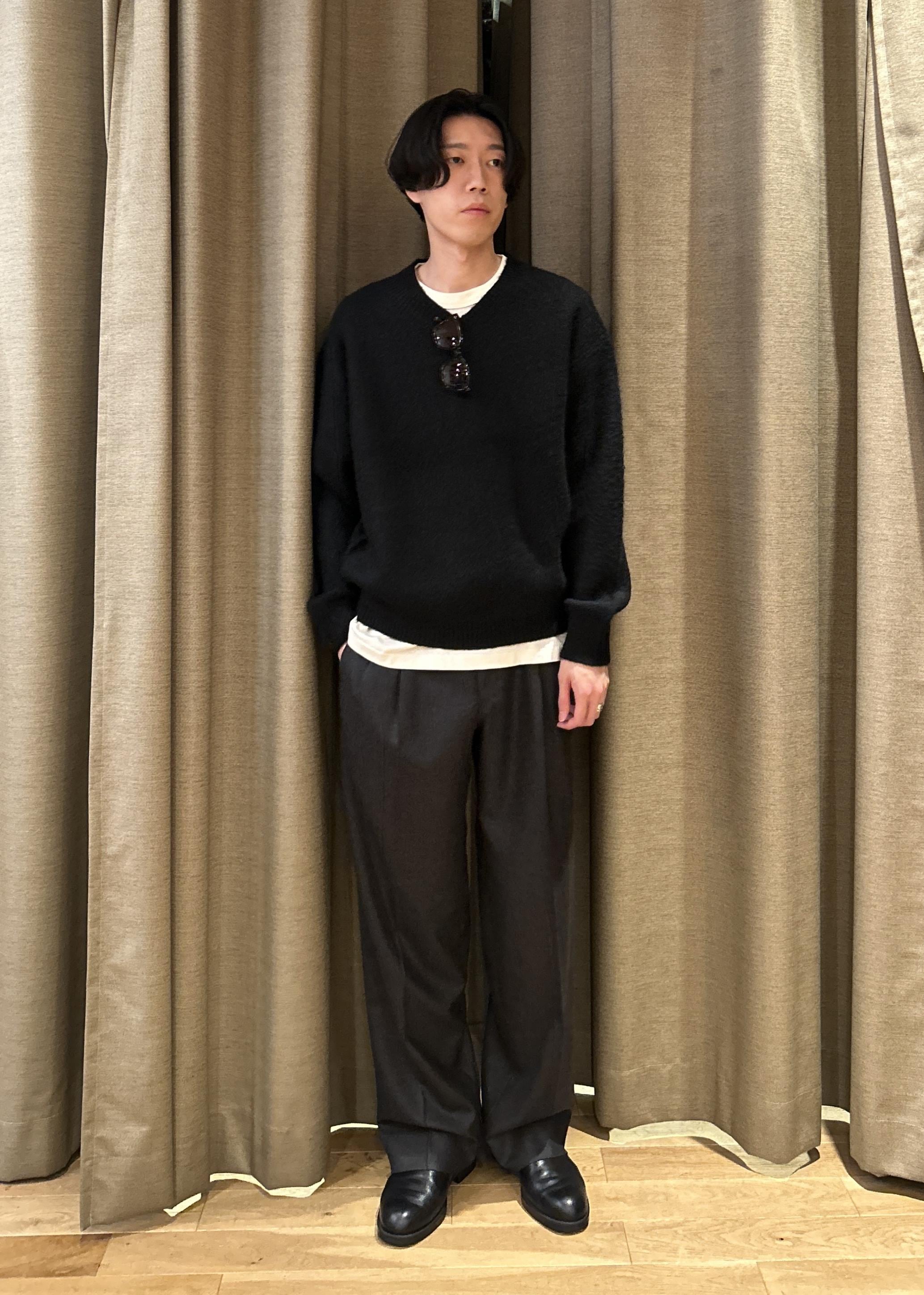 ADAM ET ROPE' | モヘアミックス オーバーサイズ Vネックニット