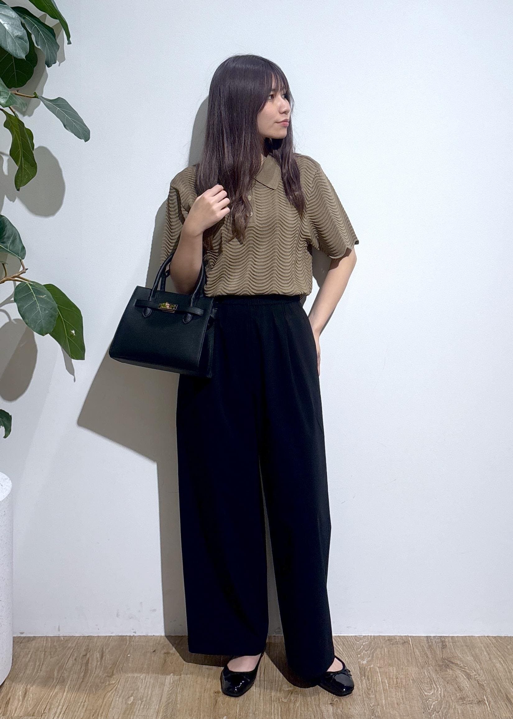 ROPE' PICNICのリップル風襟付きサマーニットプルオーバーを使ったコーディネートを紹介します。｜Rakuten Fashion(楽天ファッション／旧楽天ブランドアベニュー)6353200