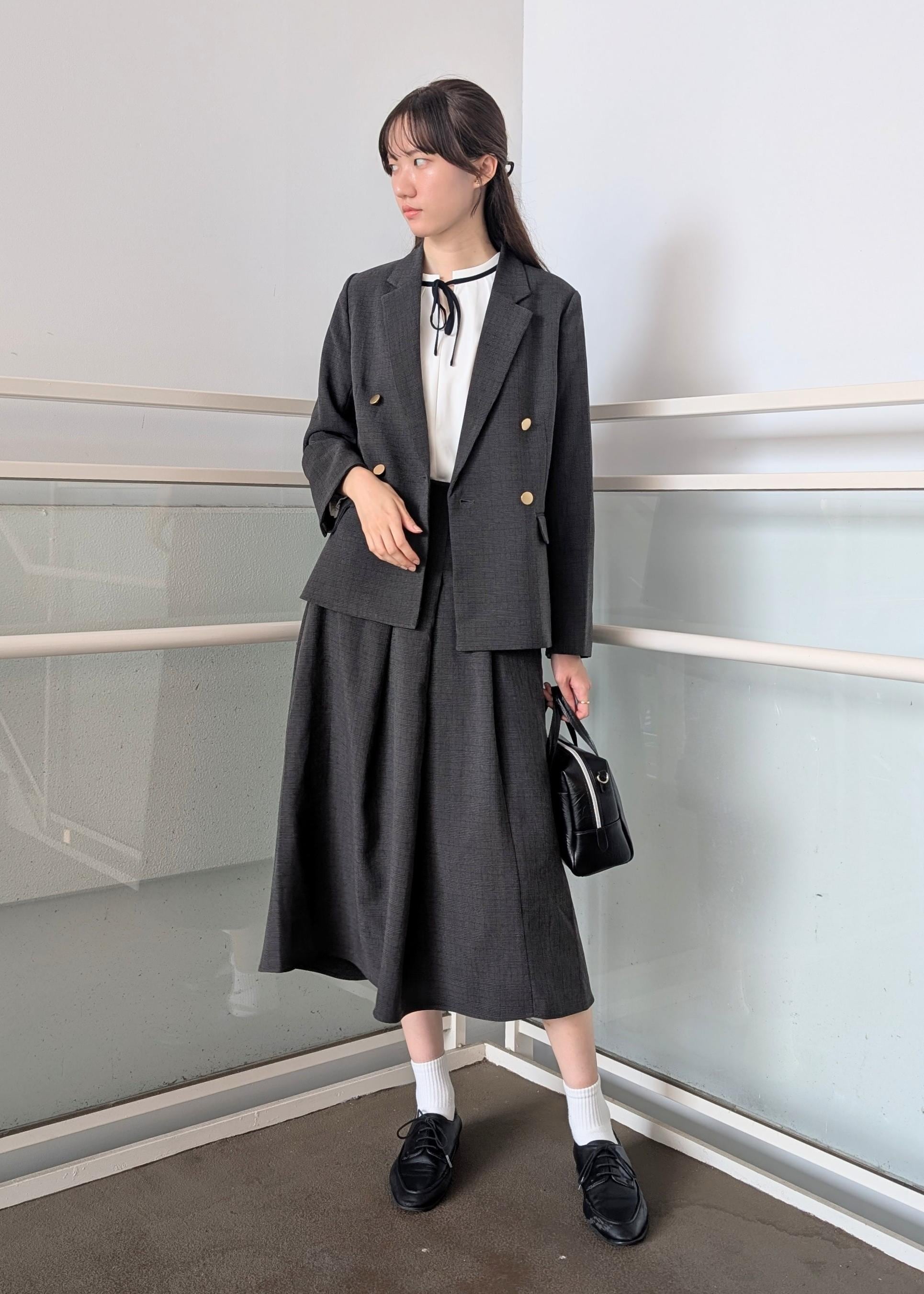 ROPE' PICNICのレディハンサムシリーズ ウールライク金ボタンジャケット(半裏地)/セットアップ・通勤対応を使ったコーディネートを紹介します。｜Rakuten Fashion(楽天ファッション／旧楽天ブランドアベニュー)6353215