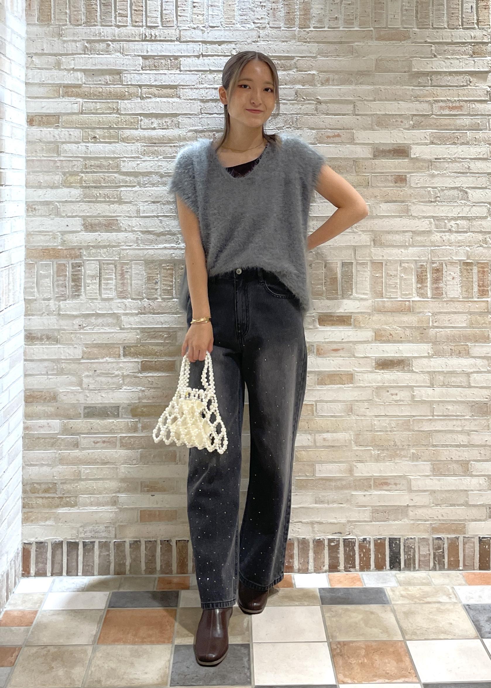 ROPE' PICNICのシャギーニットベストを使ったコーディネートを紹介します。｜Rakuten Fashion(楽天ファッション／旧楽天ブランドアベニュー)6353230