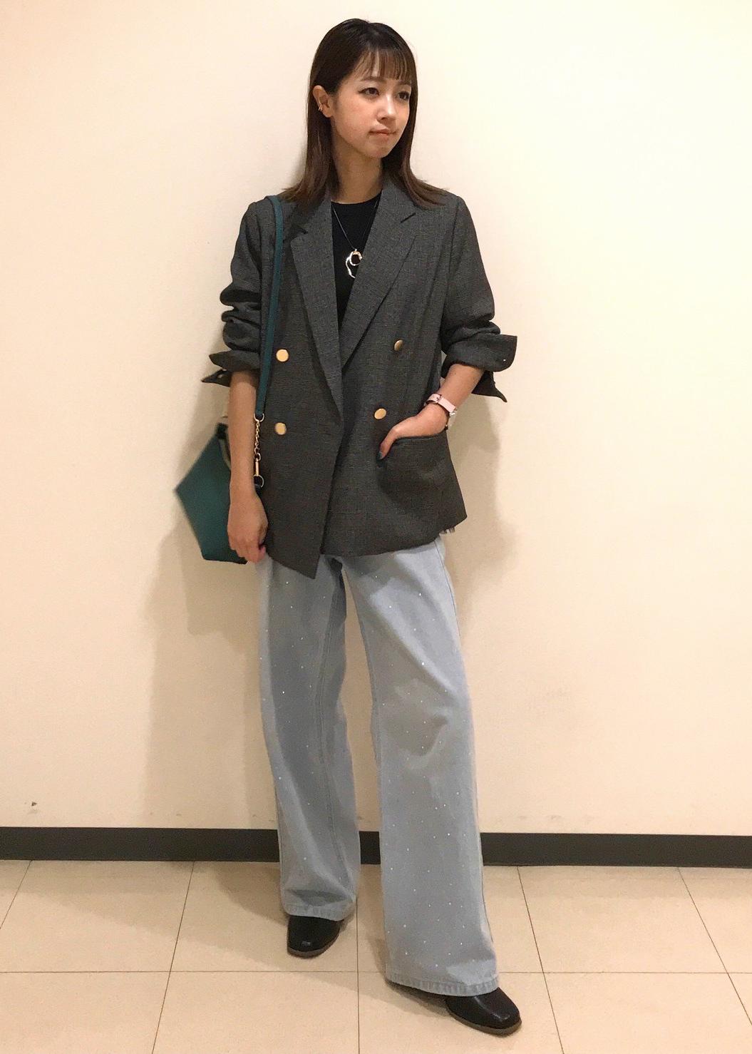 ROPE' PICNICのレディハンサムシリーズ ウールライク金ボタンジャケット(半裏地)/セットアップ・通勤対応を使ったコーディネートを紹介します。｜Rakuten Fashion(楽天ファッション／旧楽天ブランドアベニュー)6353241