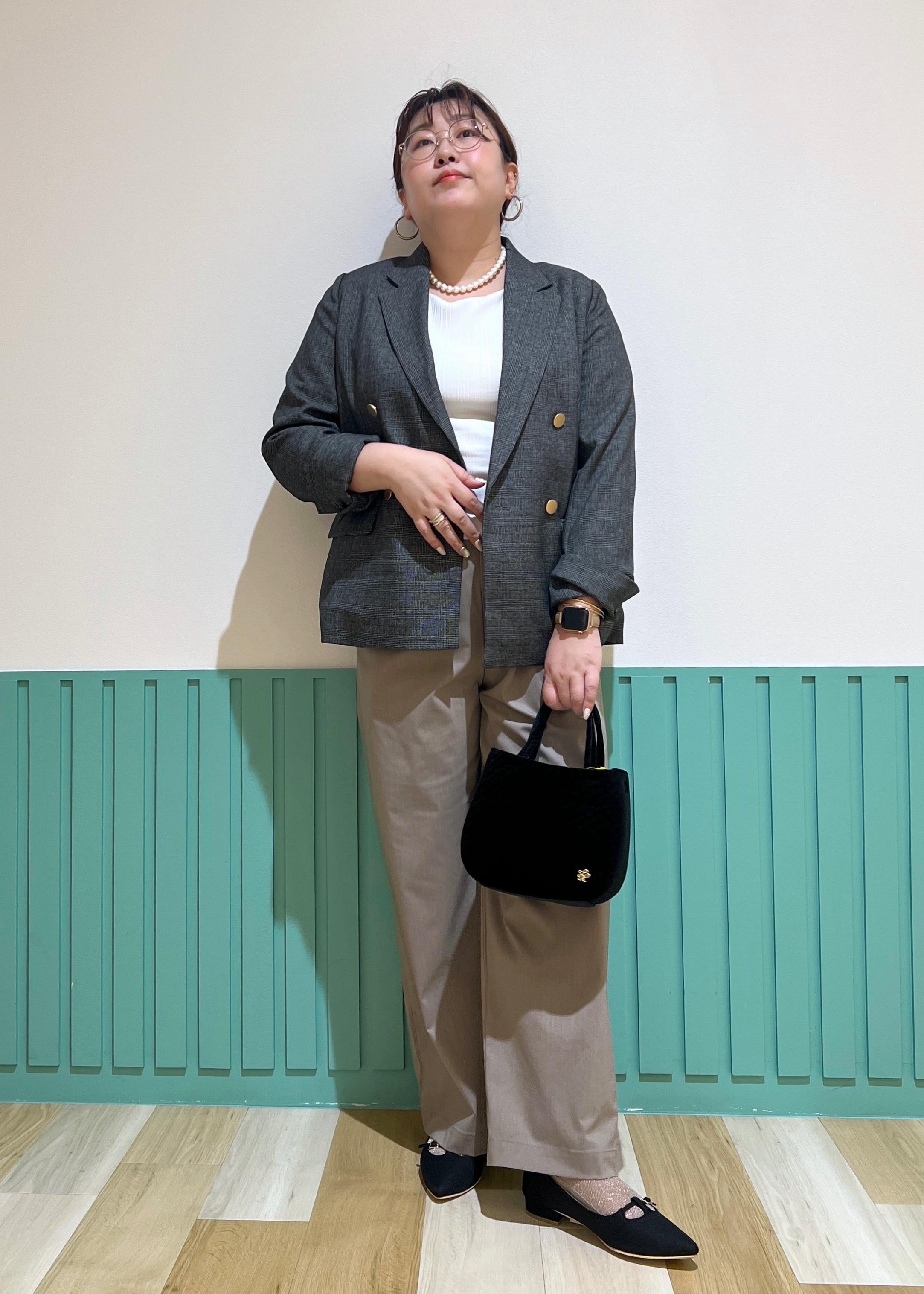 ROPE' PICNICのレディハンサムシリーズ ウールライク金ボタンジャケット(半裏地)/セットアップ・通勤対応を使ったコーディネートを紹介します。｜Rakuten Fashion(楽天ファッション／旧楽天ブランドアベニュー)6353243