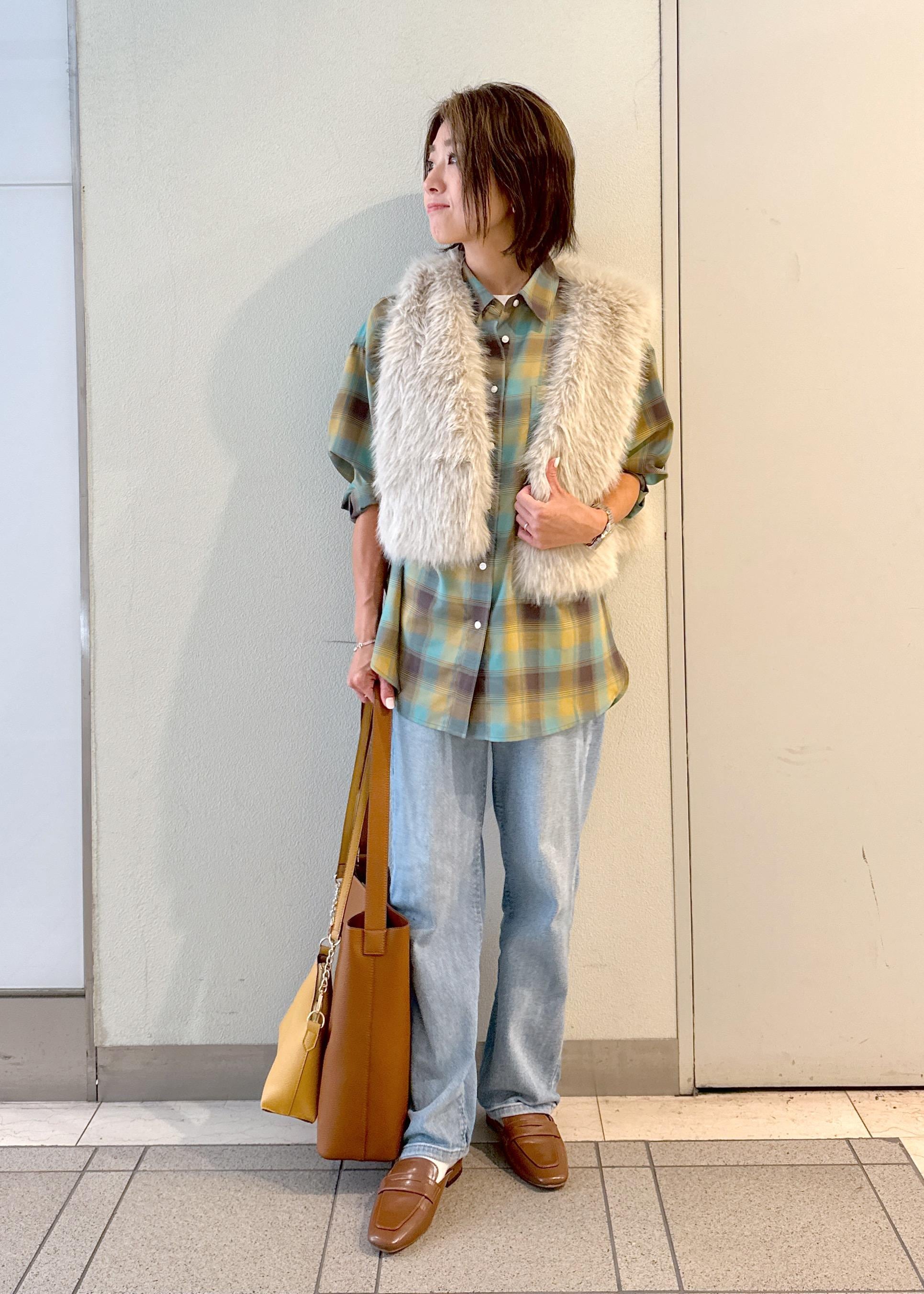 ROPE' PICNICのオンブレチェックシャツ/UVケアを使ったコーディネートを紹介します。｜Rakuten Fashion(楽天ファッション／旧楽天ブランドアベニュー)6353286