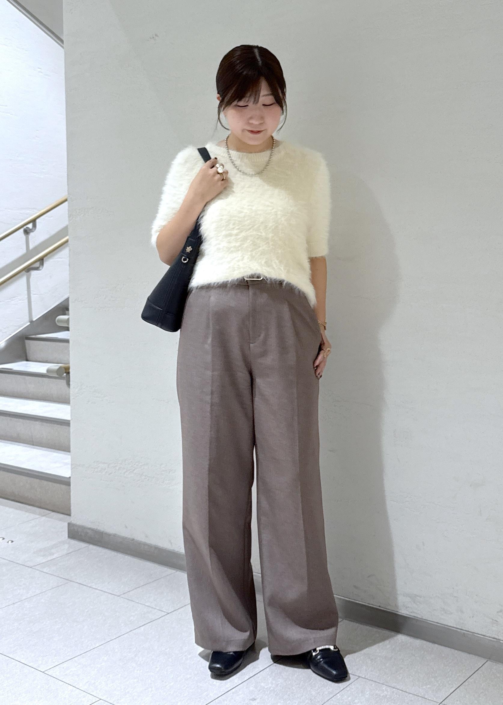 ROPE' PICNICのシャギーニットハーフスリーブプルオーバーを使ったコーディネートを紹介します。｜Rakuten Fashion(楽天ファッション／旧楽天ブランドアベニュー)6353259