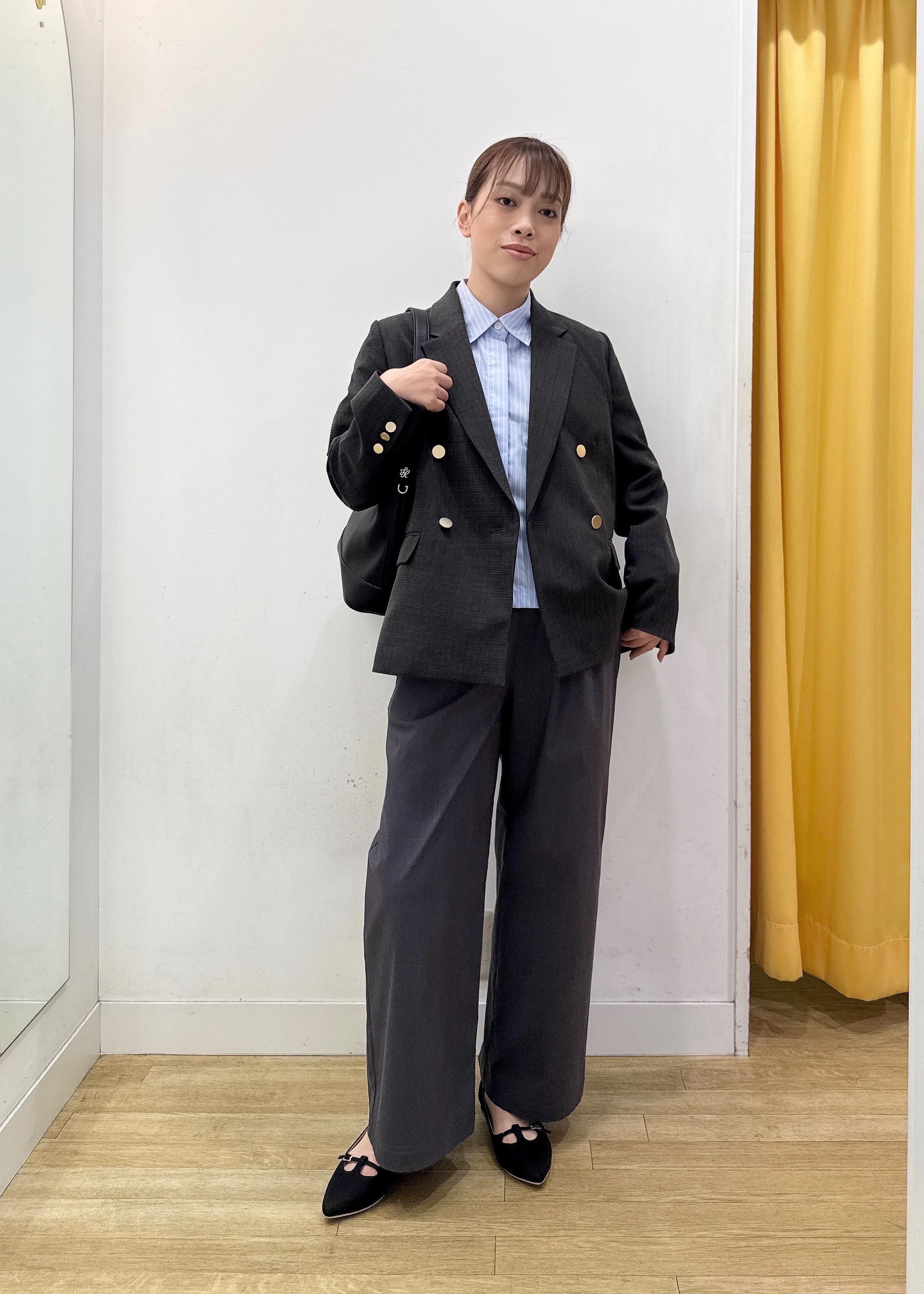 ROPE' PICNICのレディハンサムシリーズ ウールライク金ボタンジャケット(半裏地)/セットアップ・通勤対応を使ったコーディネートを紹介します。｜Rakuten Fashion(楽天ファッション／旧楽天ブランドアベニュー)6353307