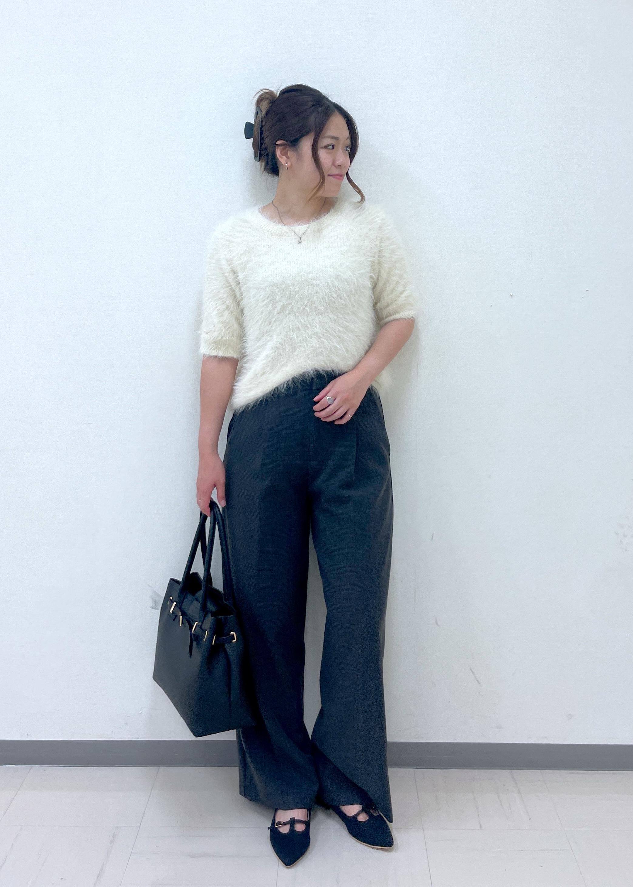 ROPE' PICNICのシャギーニットハーフスリーブプルオーバーを使ったコーディネートを紹介します。｜Rakuten Fashion(楽天ファッション／旧楽天ブランドアベニュー)6353309