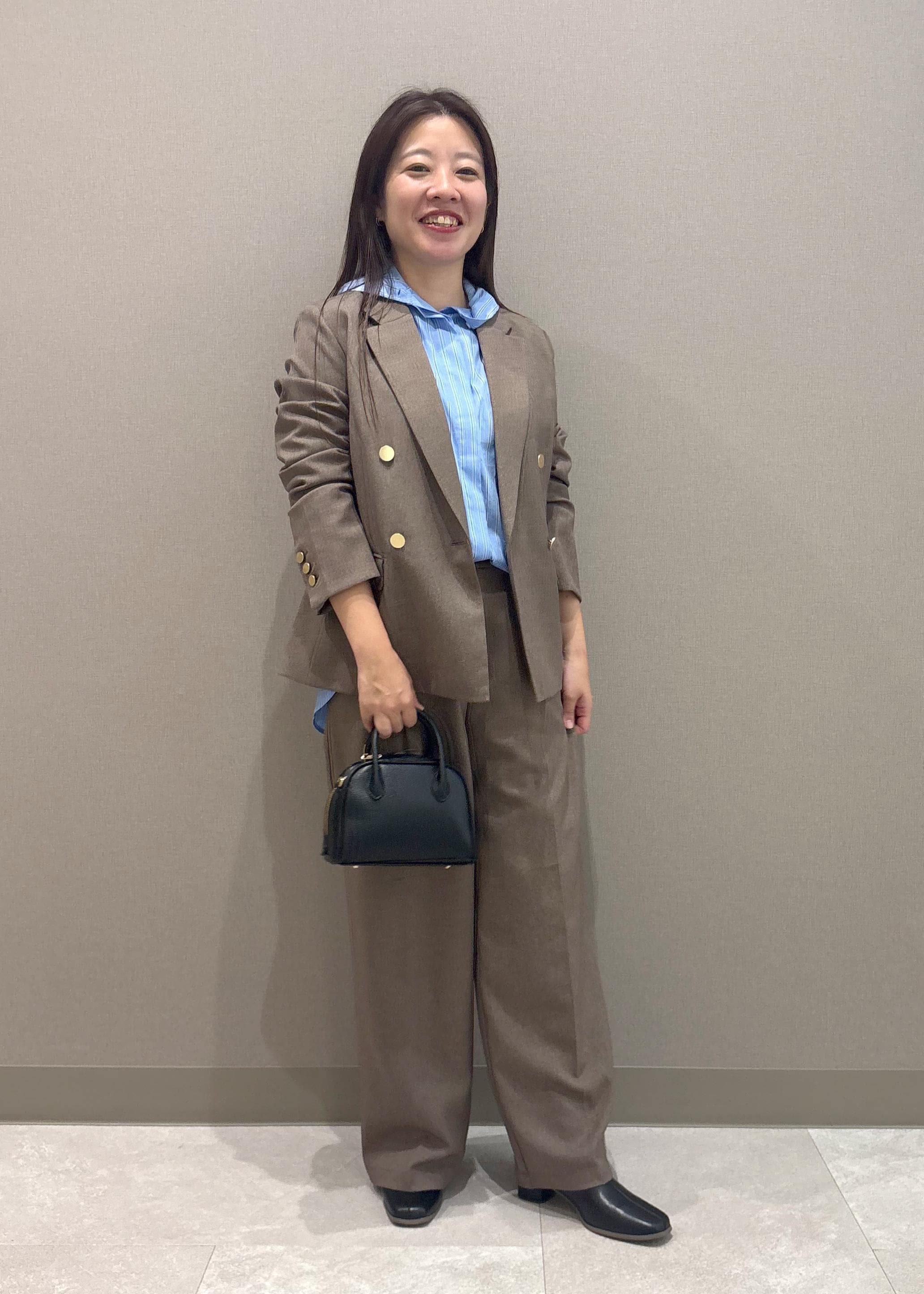 ROPE' PICNICのレディハンサムシリーズ ウールライク金ボタンジャケット(半裏地)/セットアップ・通勤対応を使ったコーディネートを紹介します。｜Rakuten Fashion(楽天ファッション／旧楽天ブランドアベニュー)6353312