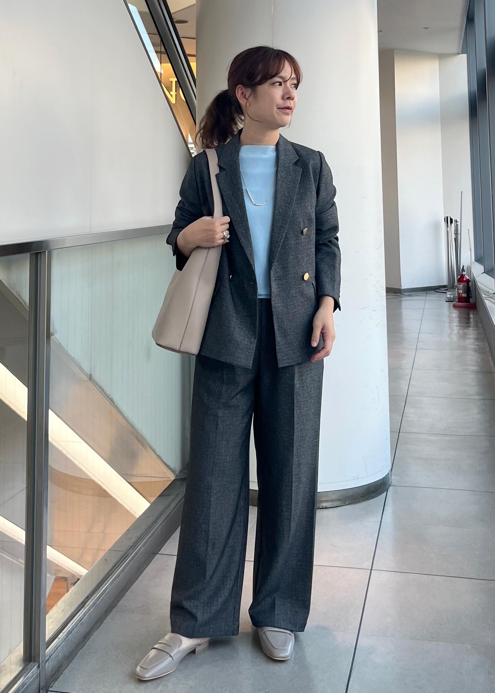 ROPE' PICNICのレディハンサムシリーズ ウールライク金ボタンジャケット(半裏地)/セットアップ・通勤対応を使ったコーディネートを紹介します。｜Rakuten Fashion(楽天ファッション／旧楽天ブランドアベニュー)6353313